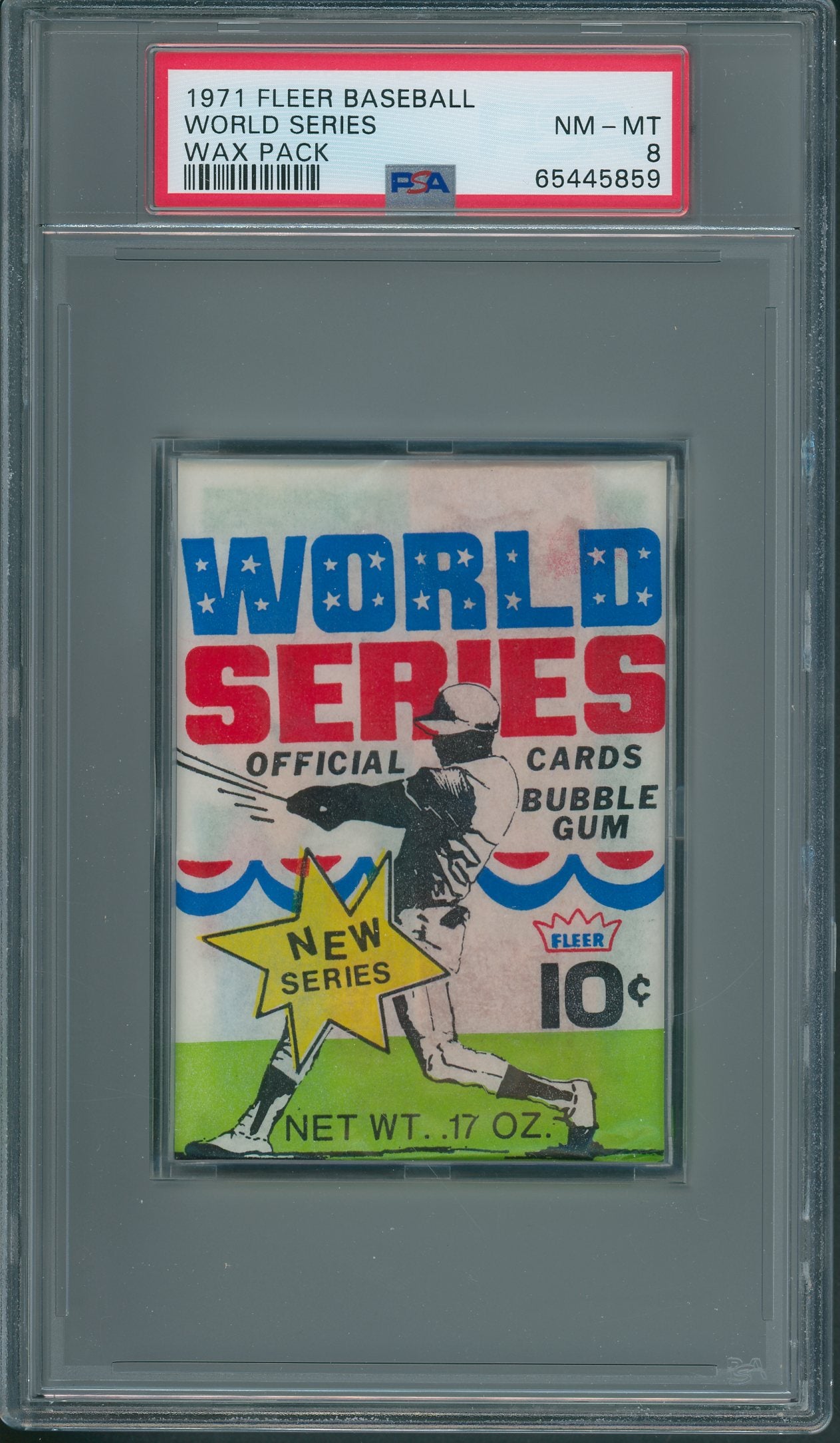 1971 Fleer Baseball World Series Wax Pack PSA 8 *5859