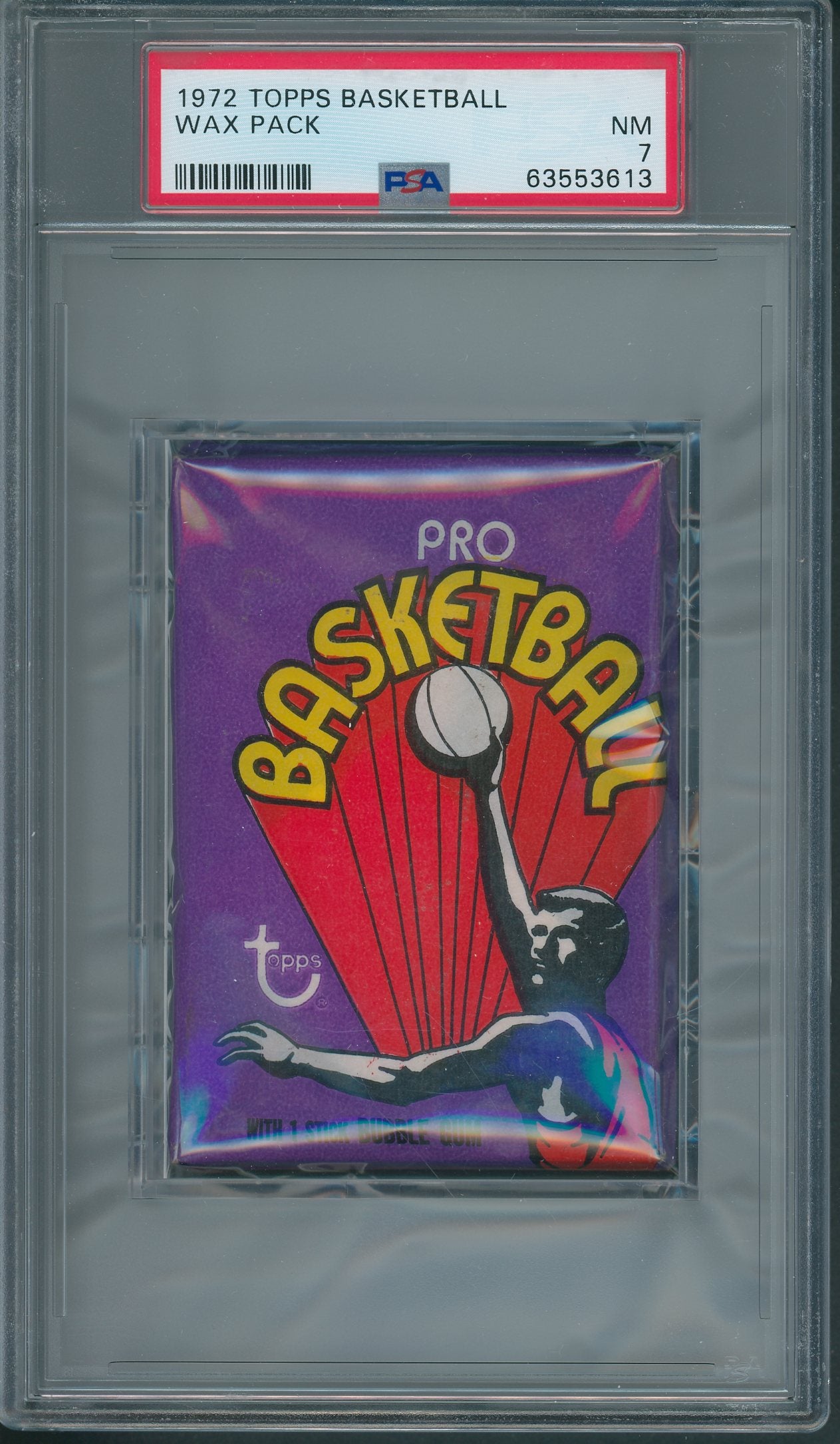 1972 1972/73 Topps Basketball Wax Pack PSA 7 *3613