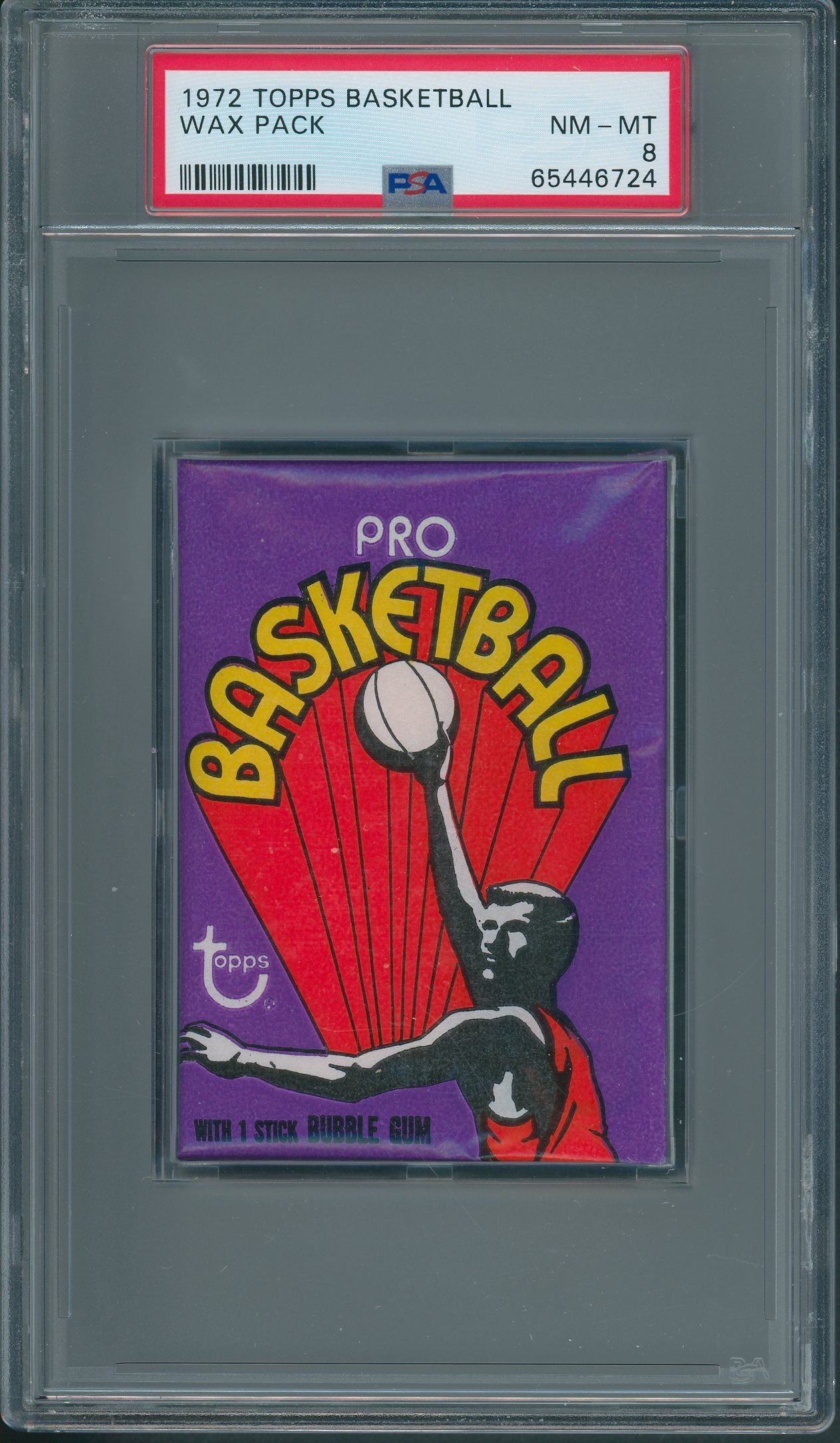 1972 1972/73 Topps Basketball Unopened Wax Pack PSA 8 *6724