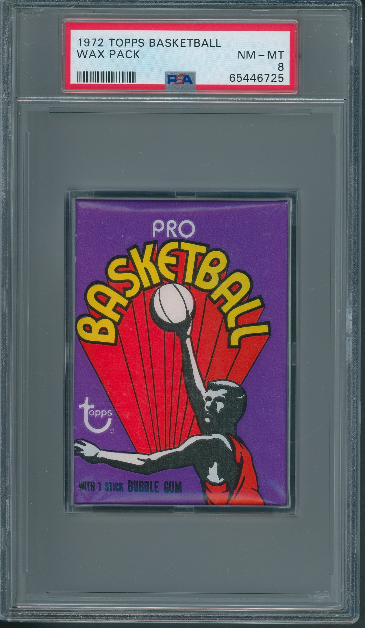 1972 1972/73 Topps Basketball Unopened Wax Pack PSA 8 *6725