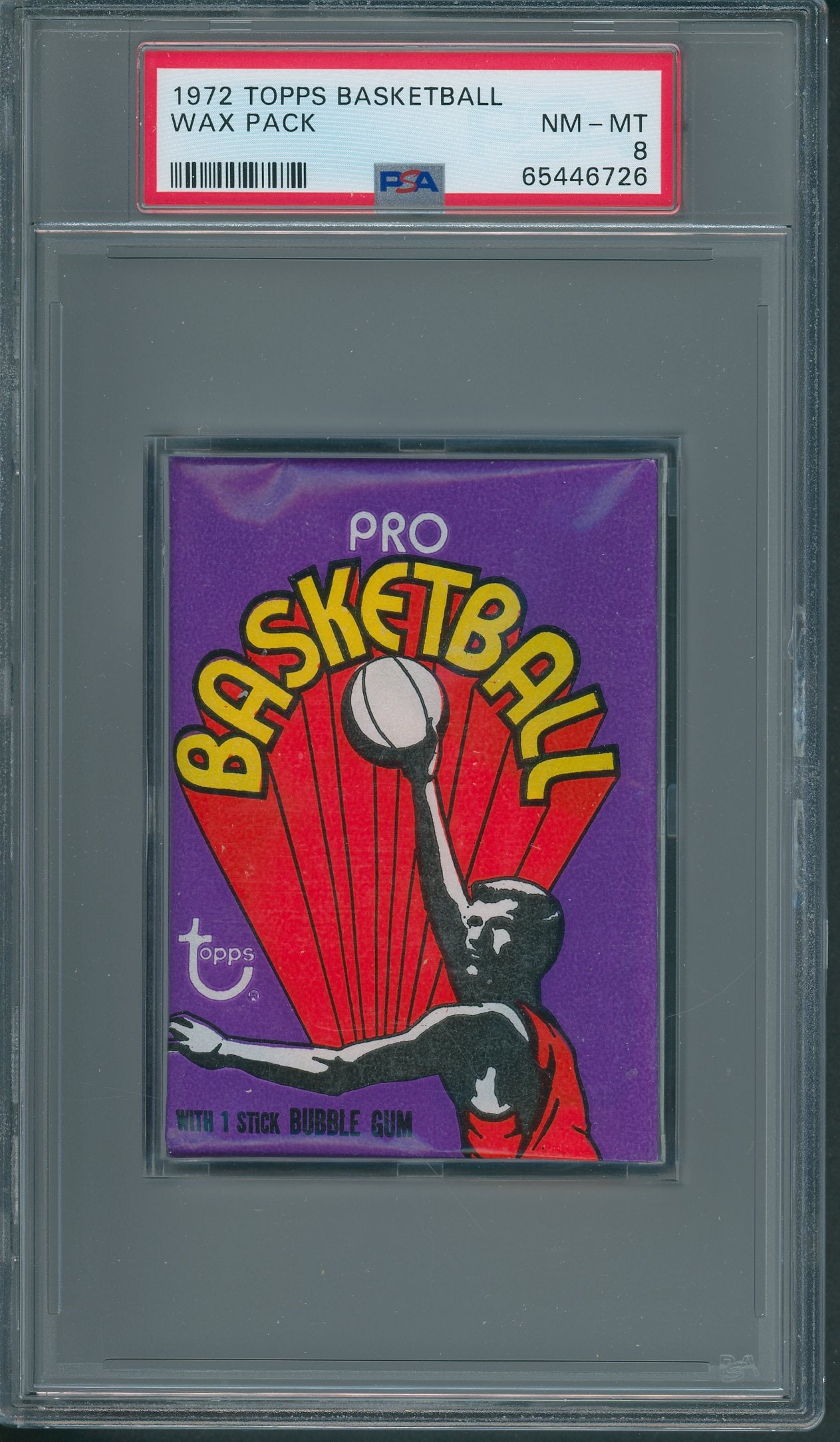 1972 1972/73 Topps Basketball Unopened Wax Pack PSA 8 *6726