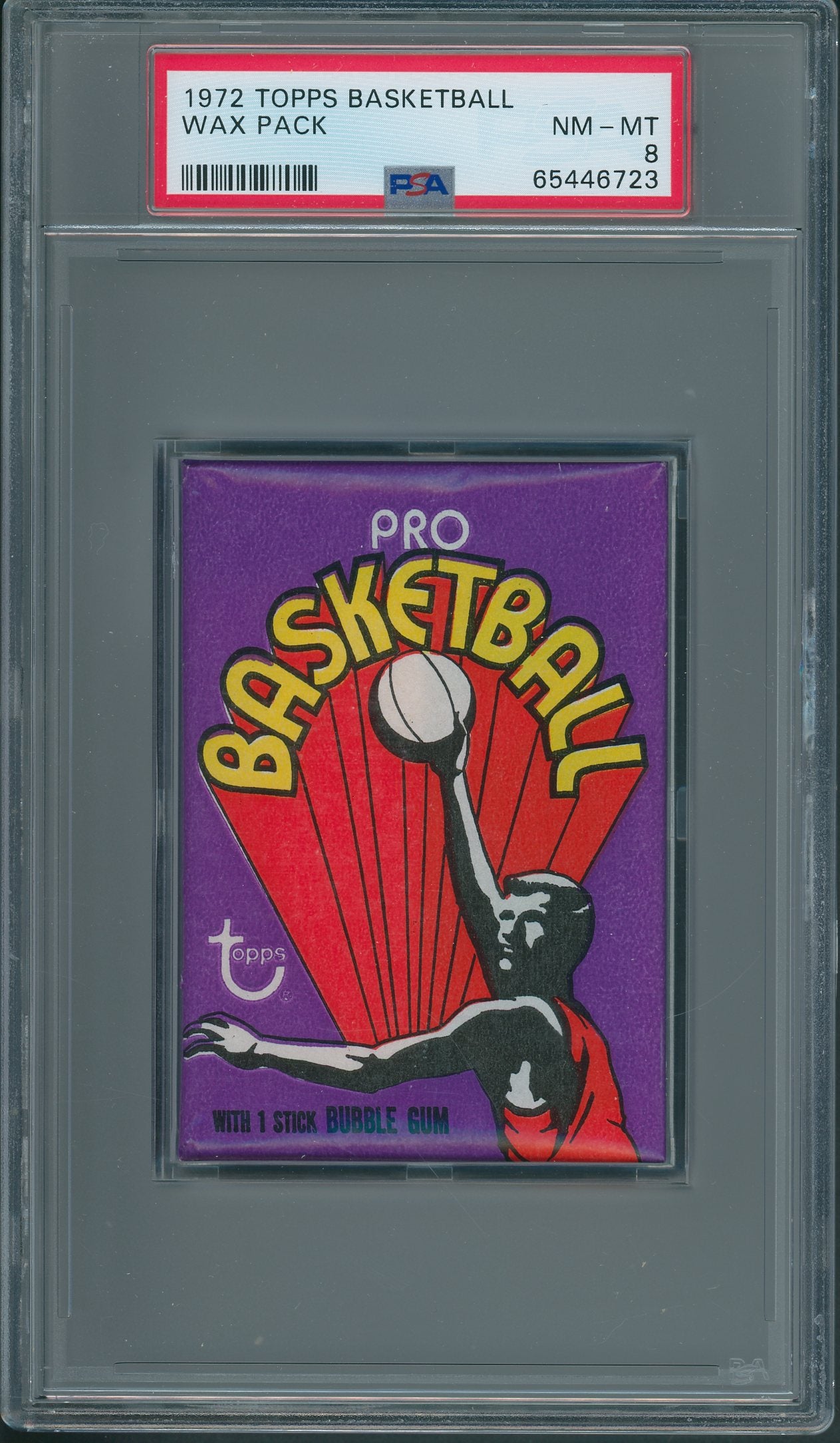 1972 1972/73 Topps Basketball Unopened Wax Pack PSA 8 *6723