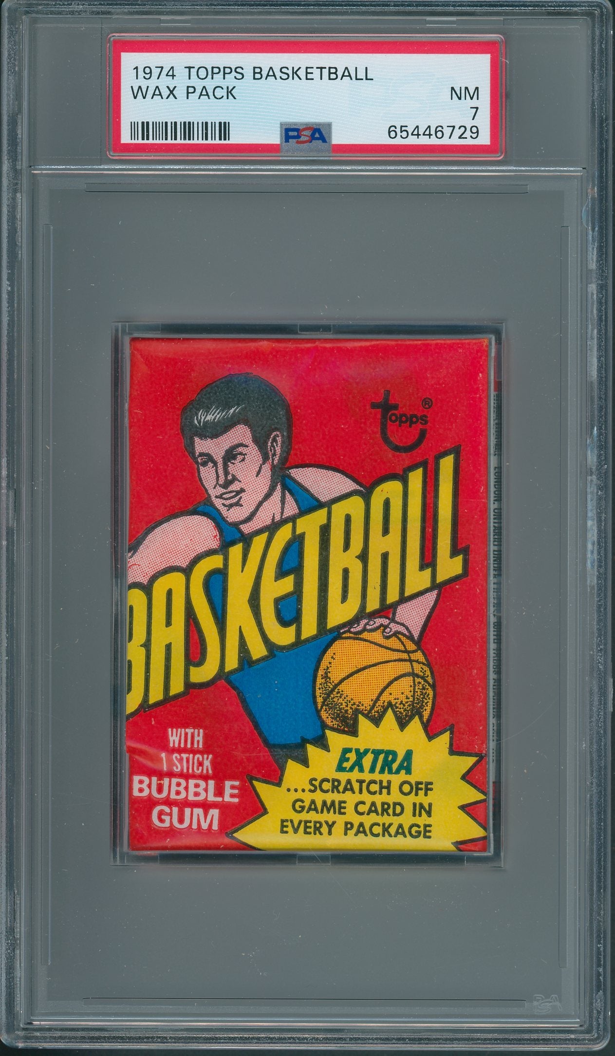 1974 1974/75 Topps Basketball Wax Pack PSA 7 *6729