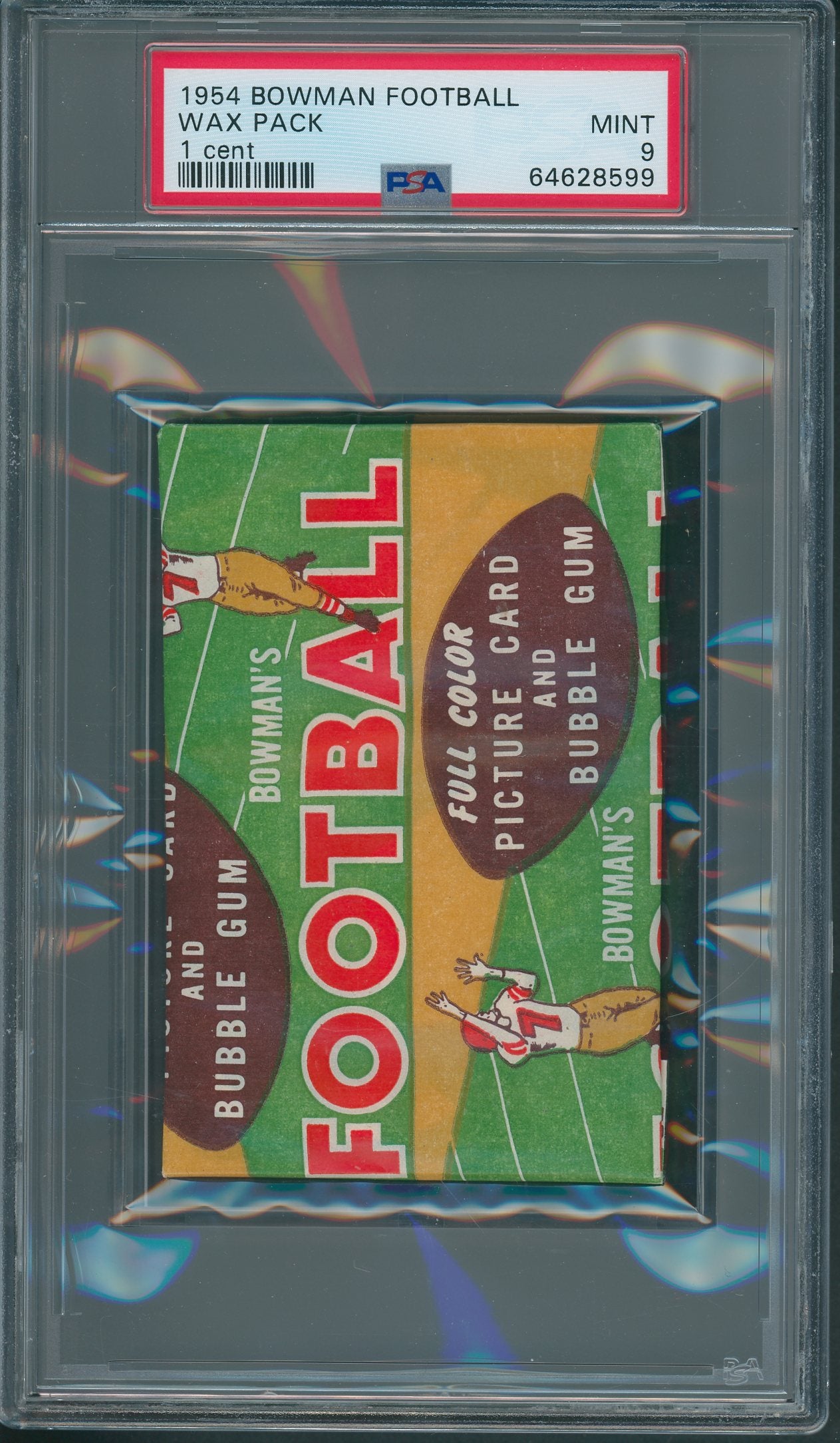 1954 Bowman Football Unopened 1 Cent Wax Pack PSA 9 *8599