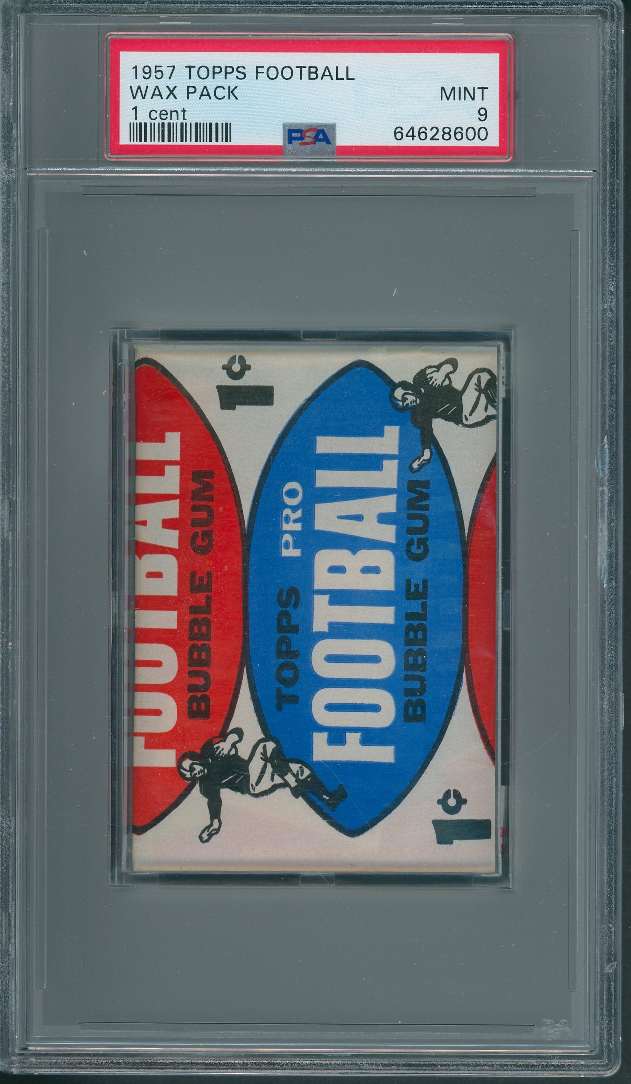 1957 Topps Football Unopened 1 Cent Wax Pack PSA 9 *8600