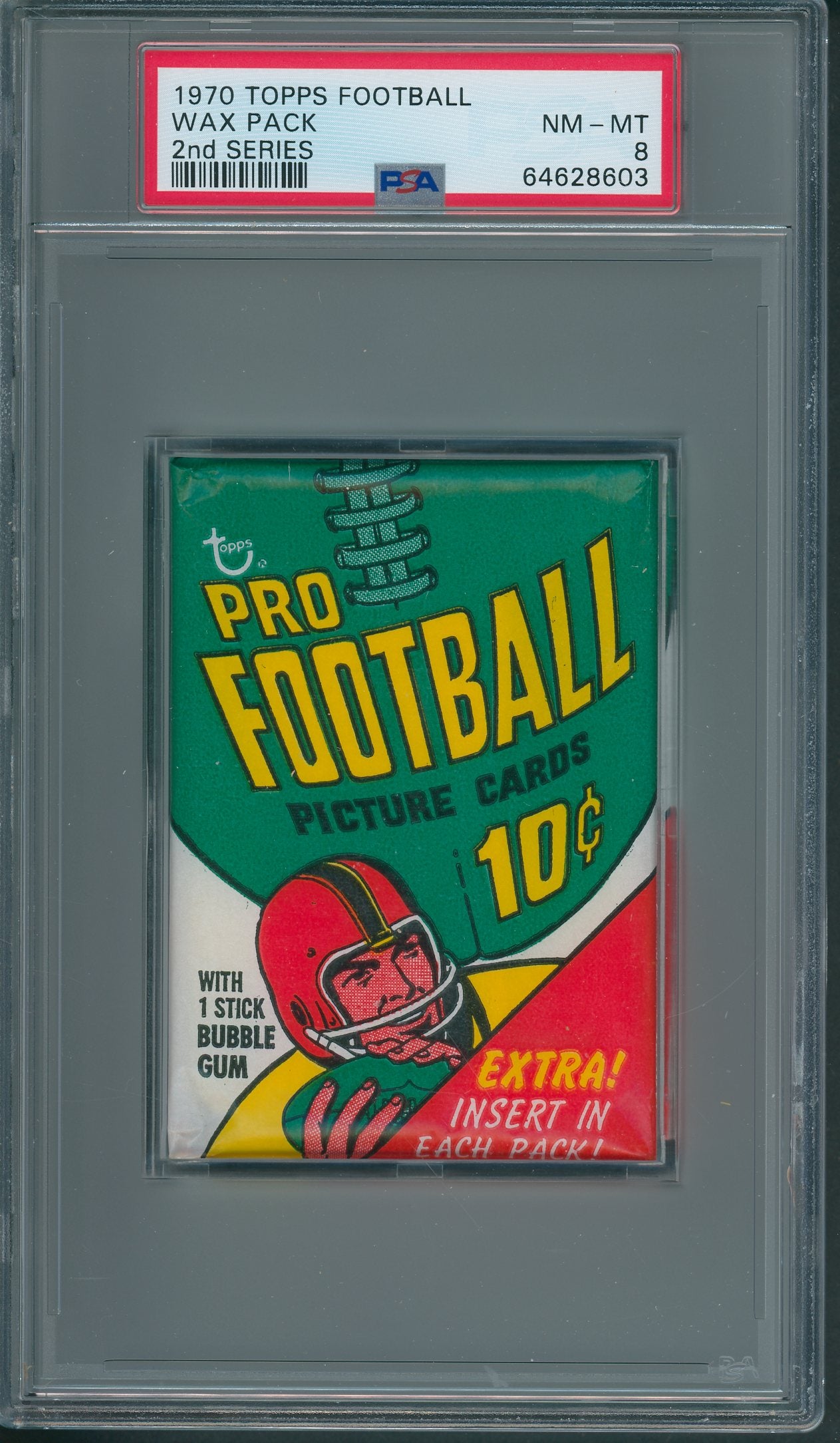 1970 Topps Football 2nd Series Wax Pack PSA 8 *8603