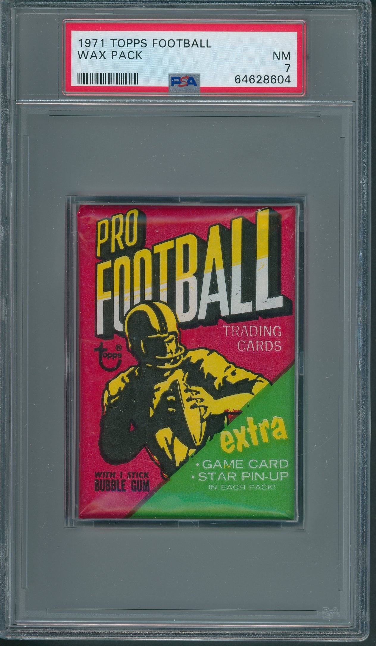 1971 Topps Football Wax Pack PSA 7 *8604