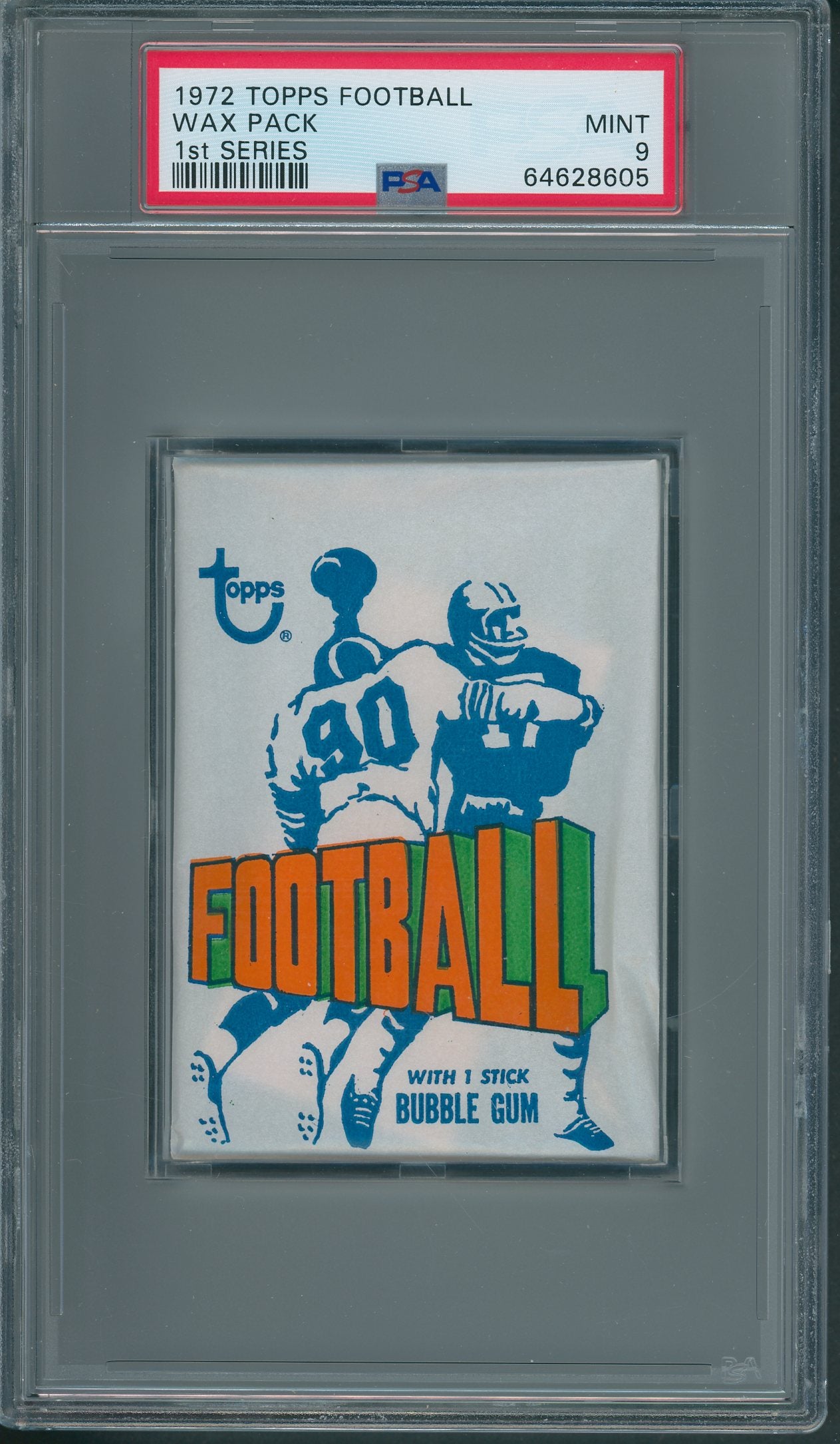 1972 Topps Football Unopened 1st Series Wax Pack PSA 9 *8605