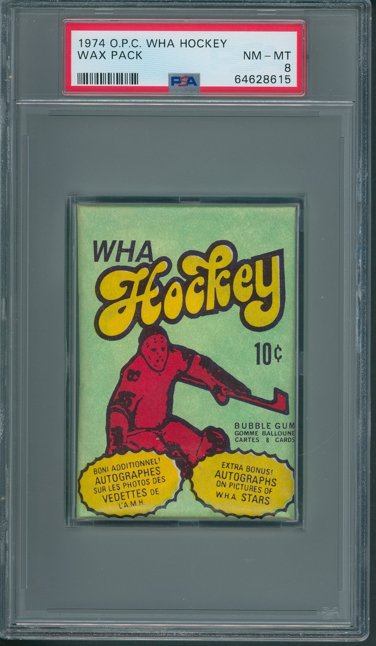 1974 1974/75 OPC O-Pee-Chee WHA Hockey Unopened Wax Pack PSA 8 *8615