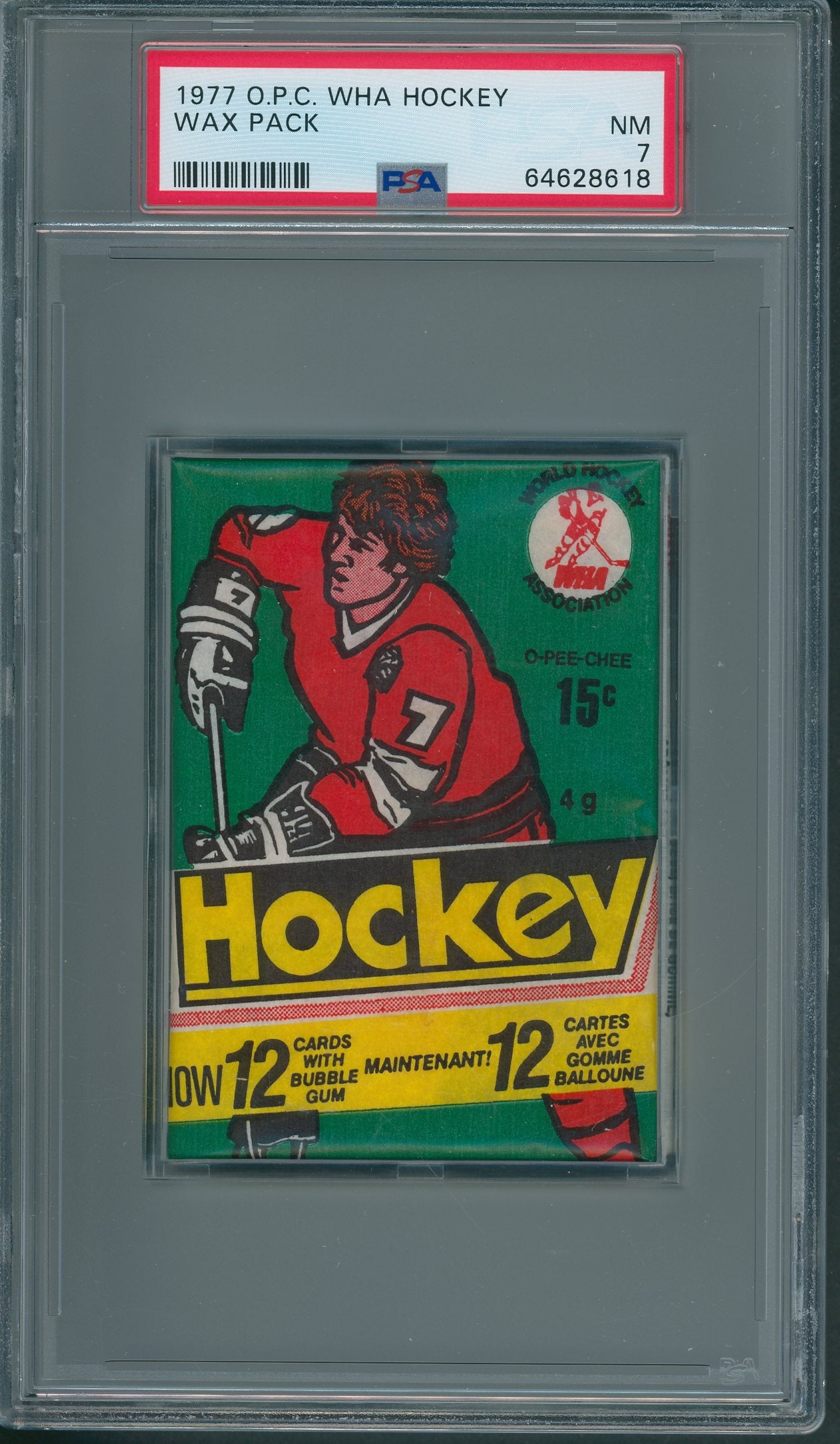 1977 1977/78 OPC O-Pee-Chee WHA Hockey Unopened Wax Pack PSA 7 *8618