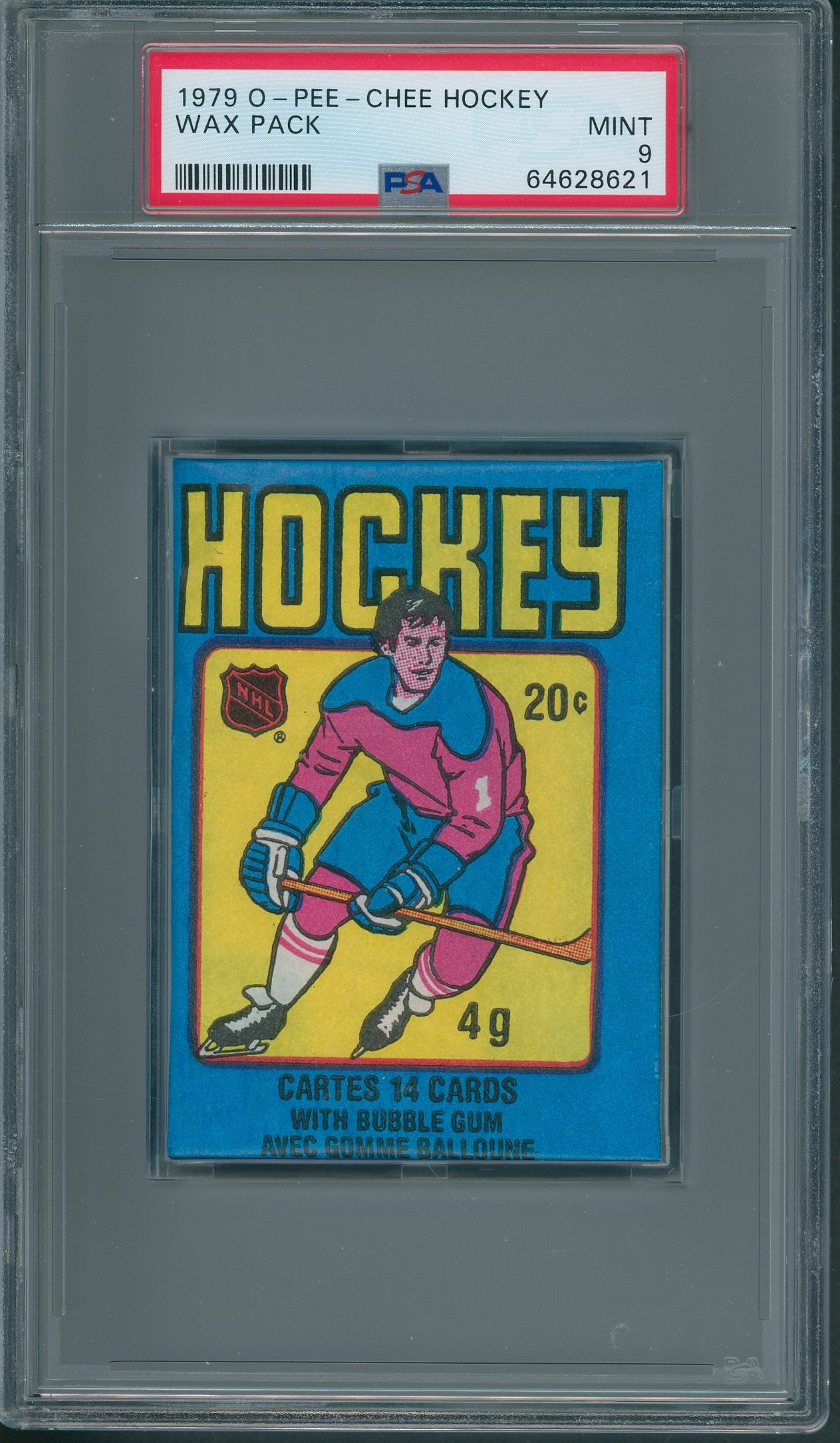1979 1979/80 OPC O-Pee-Chee Hockey Wax Pack PSA 9 *8621