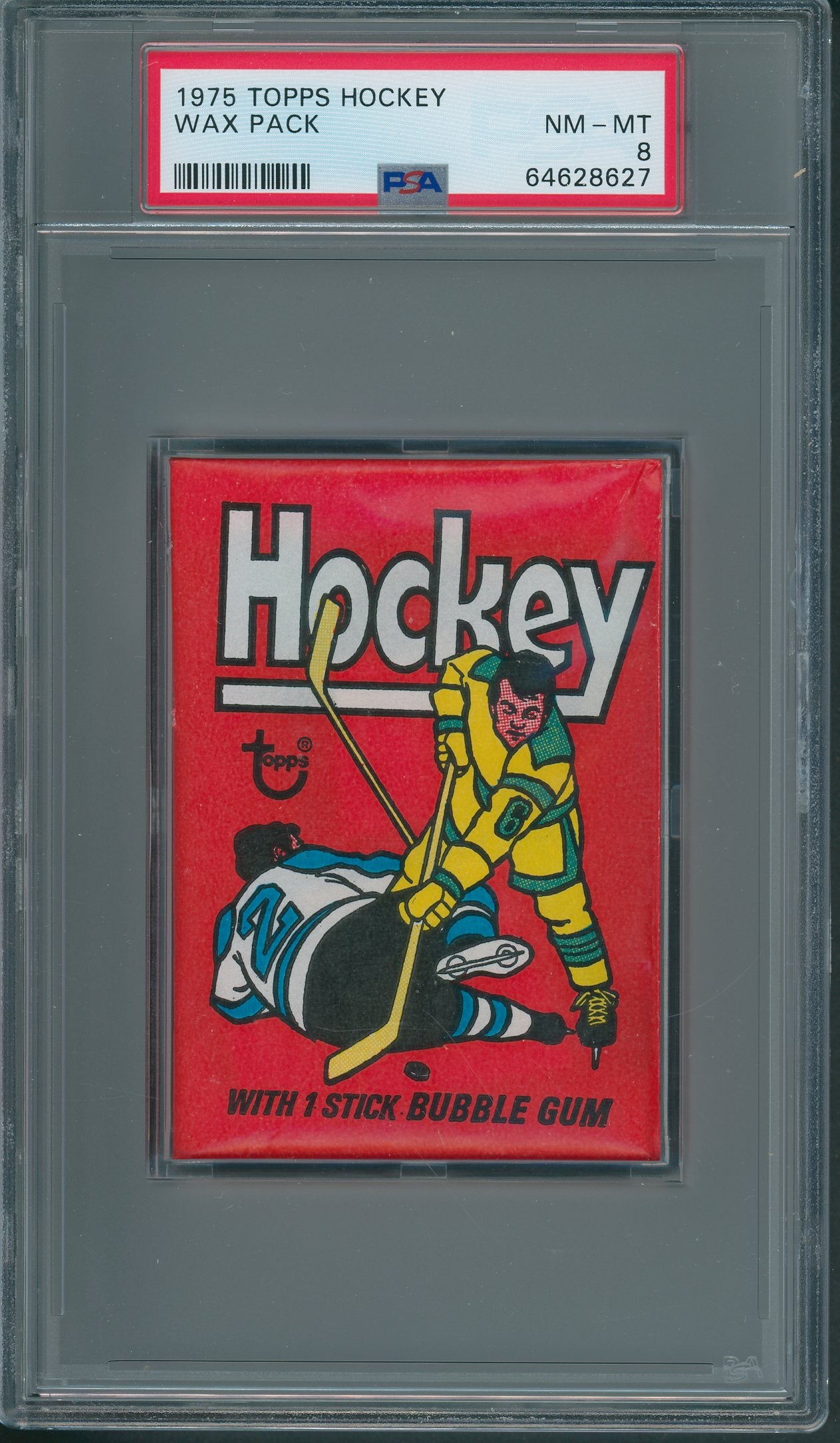 1975 1975/76 Topps Hockey Unopened Wax Pack PSA 8 *8627