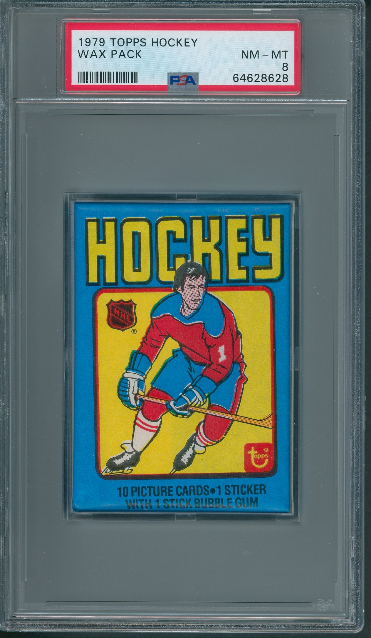1979 1979/80 Topps Hockey Wax Pack PSA 8 *8628