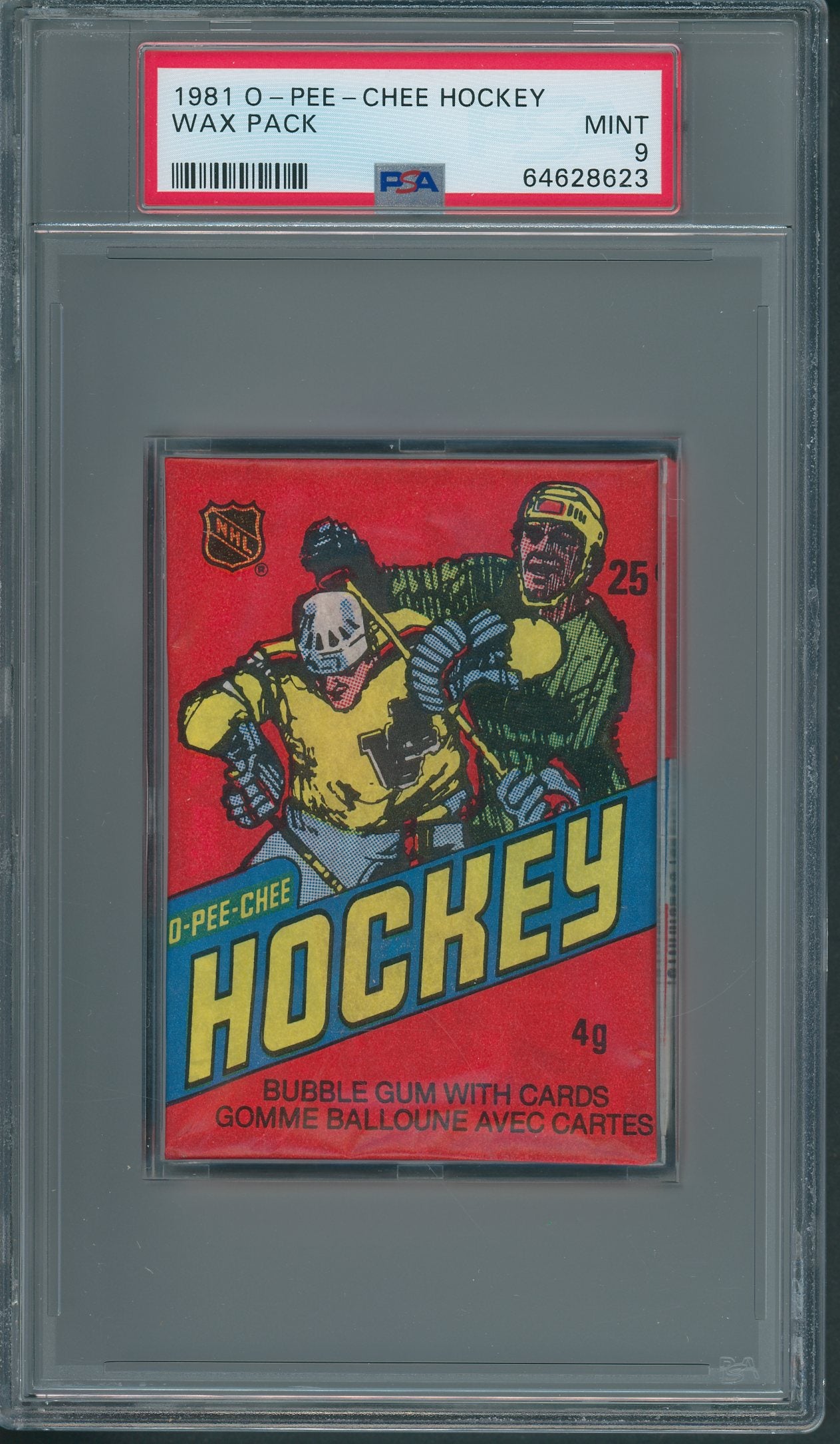 1981 1981/82 OPC O-Pee-Chee Hockey Unopened Wax Pack PSA 9 *8623