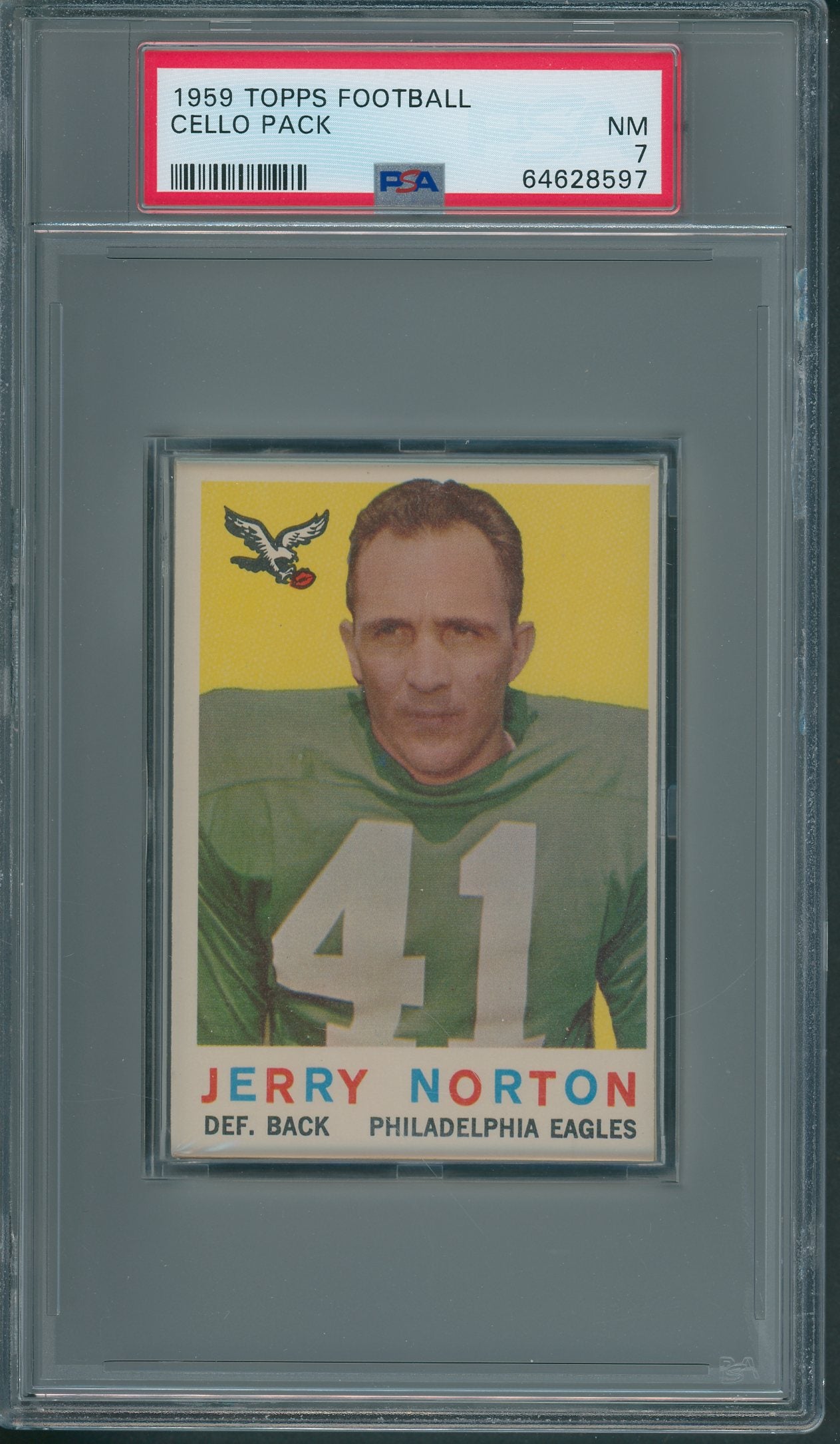 1959 Topps Football Unopened Cello Pack PSA 7 *8597