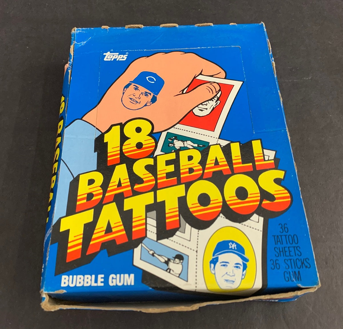 1986 Topps Baseball Tattoos Wax Box