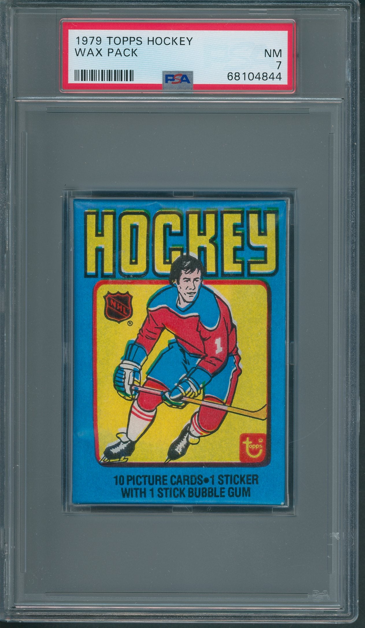 1979 1979/80 Topps Hockey Unopened Wax Pack PSA 7 *4844