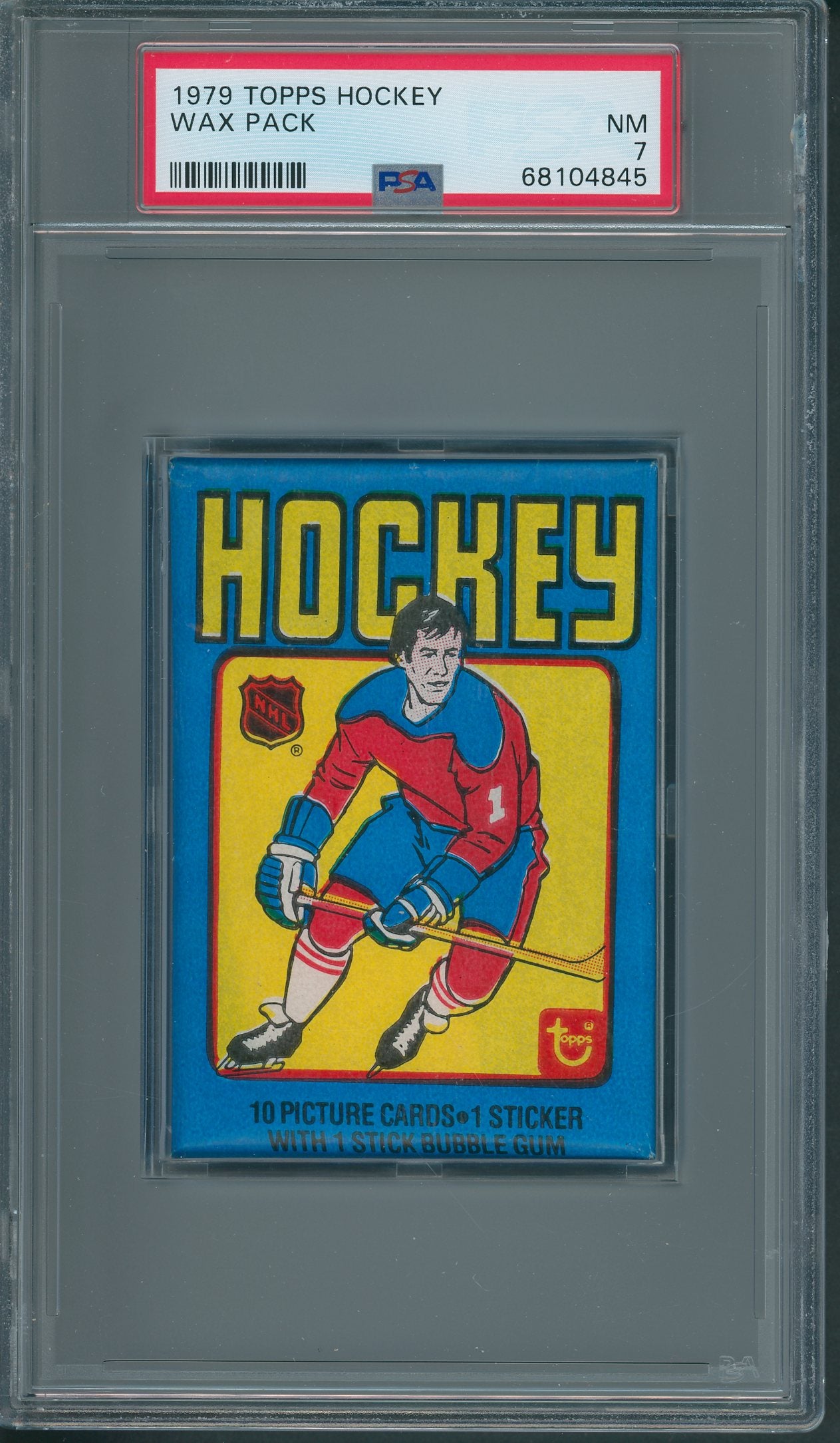 1979 1979/80 Topps Hockey Unopened Wax Pack PSA 7 *4845