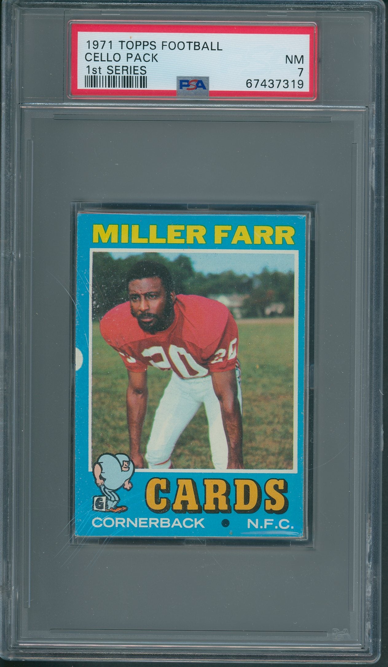 1971 Topps Football Unopened 1st Series Cello Pack PSA 7 *7319