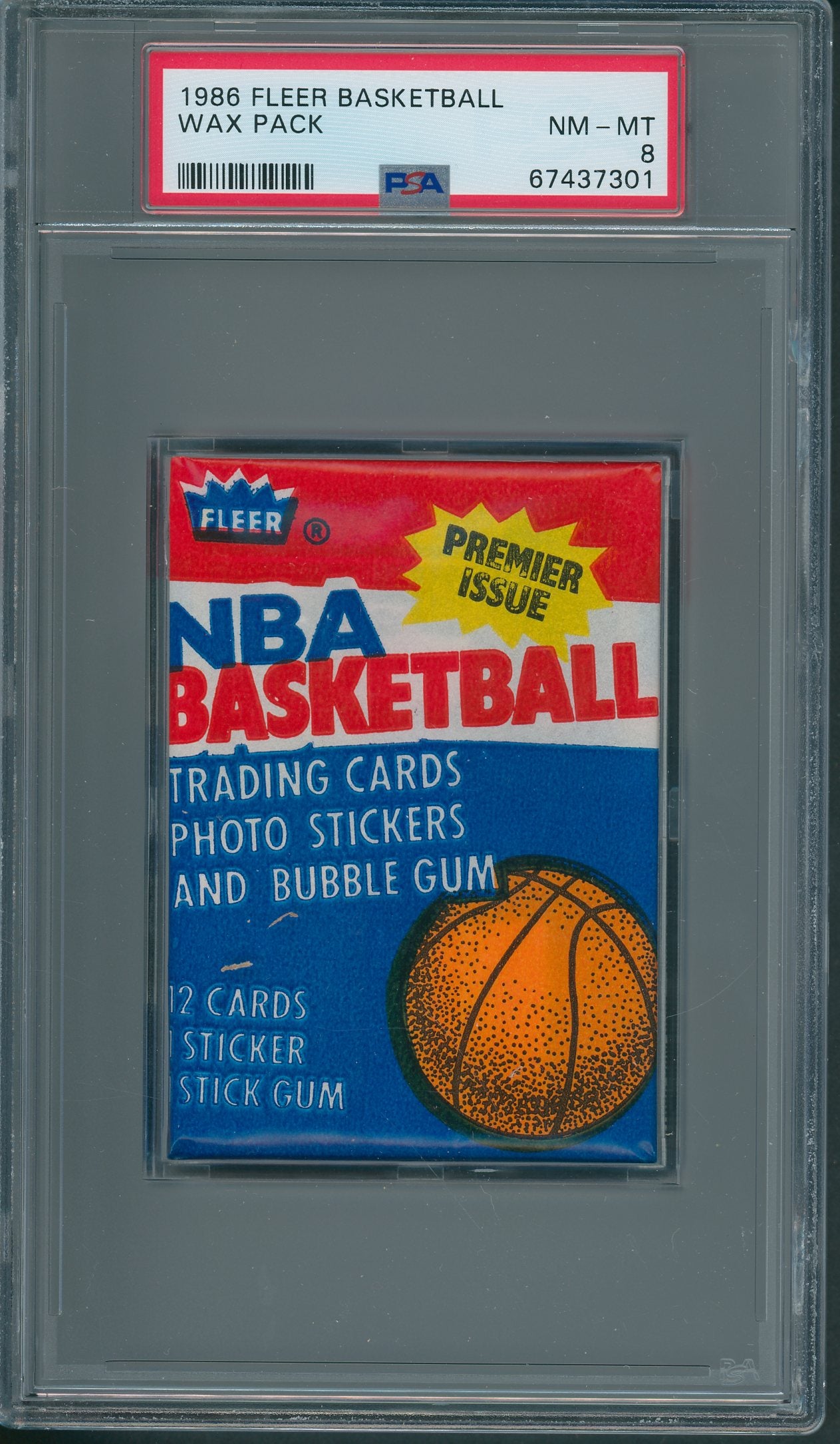 1986 1986/87 Fleer Basketball Unopened Wax Pack PSA 8 *7301