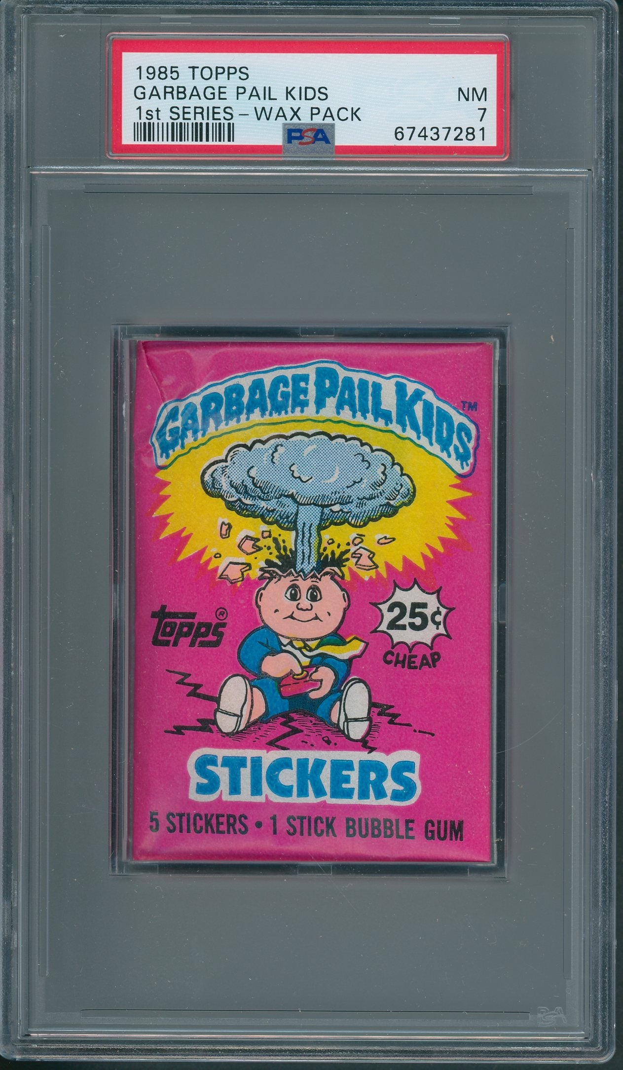 1985 Topps Garbage Pail Kids 1st Series Unopened Wax Pack PSA 7 (w/ price)