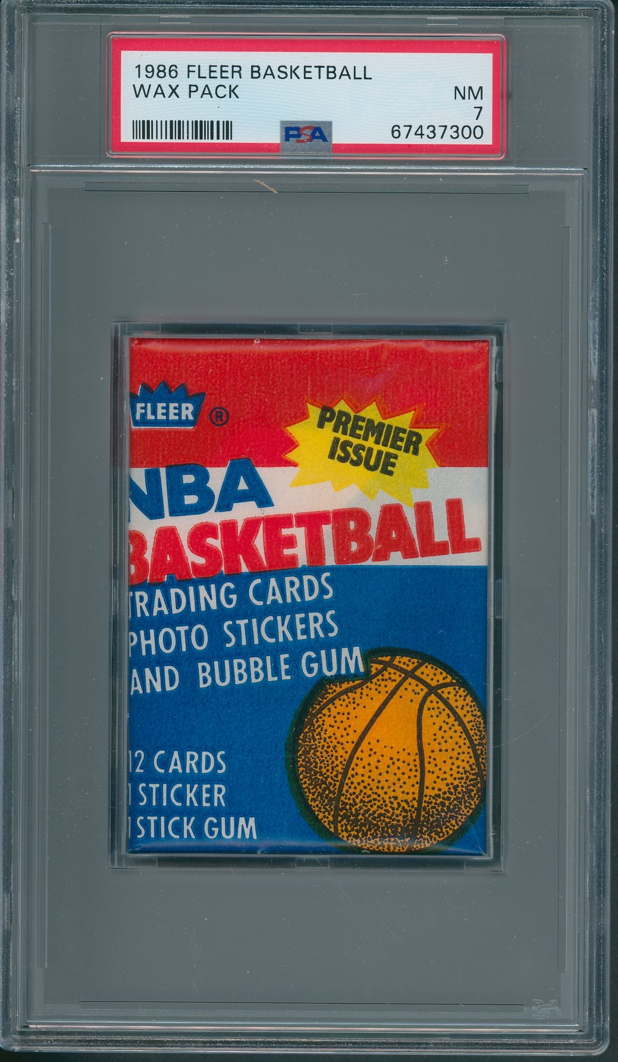 1986 1986/87 Fleer Basketball Unopened Wax Pack PSA 7 *7300