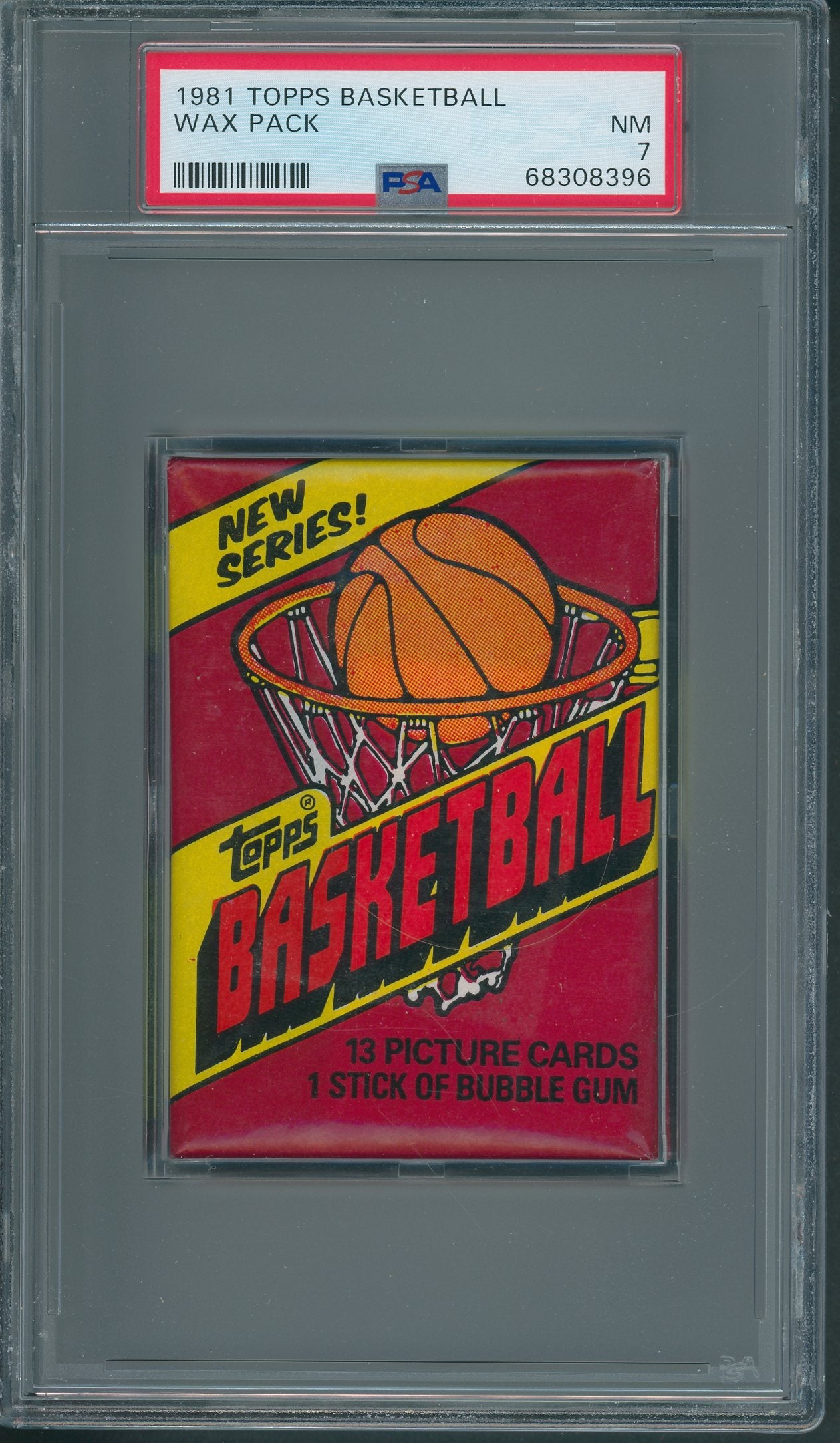 1981 1981/82 Topps Basketball Unopened Wax Pack PSA 7