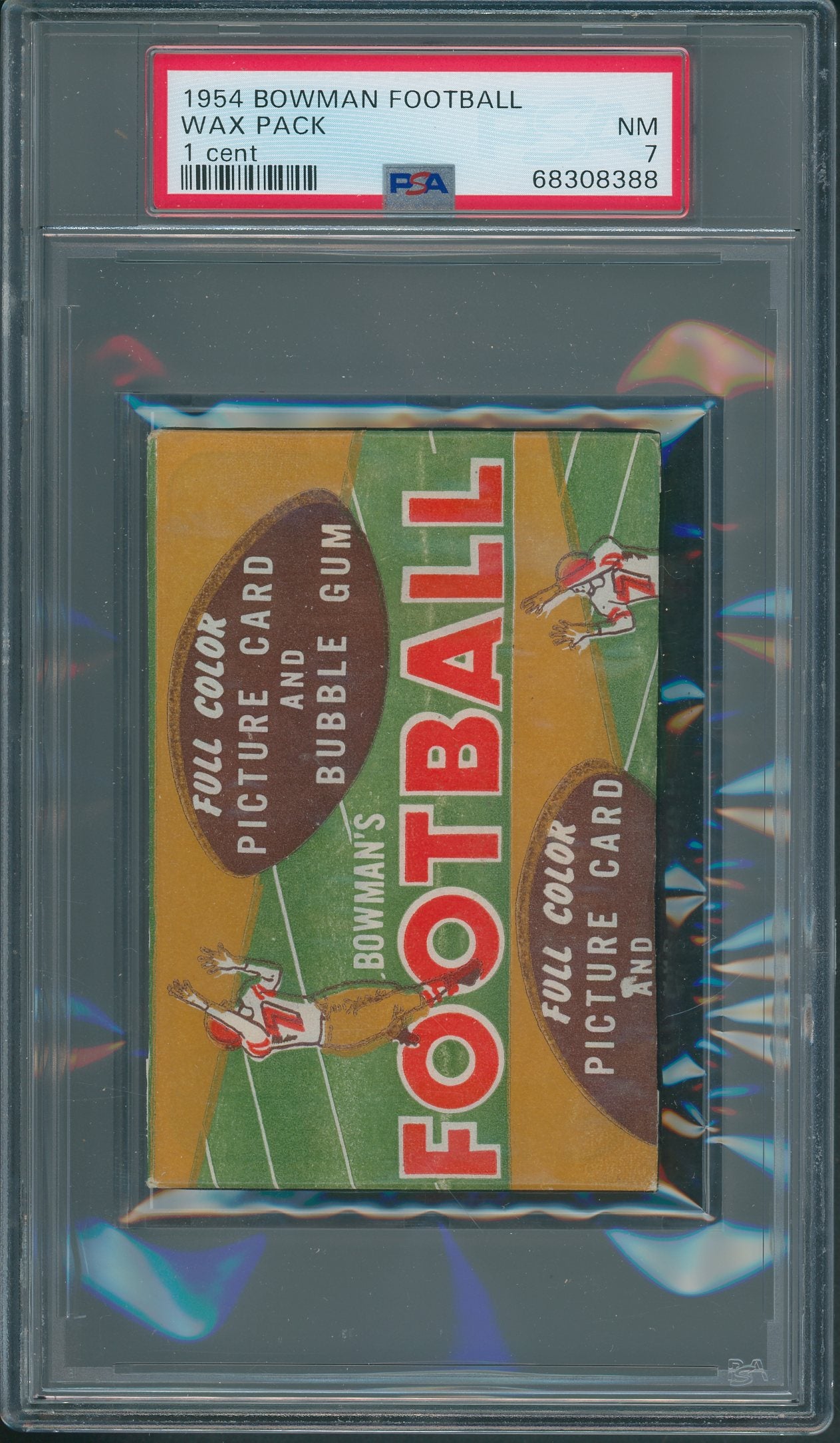 1954 Bowman Football Unopened 1 Cent Wax Pack PSA 7 *8388