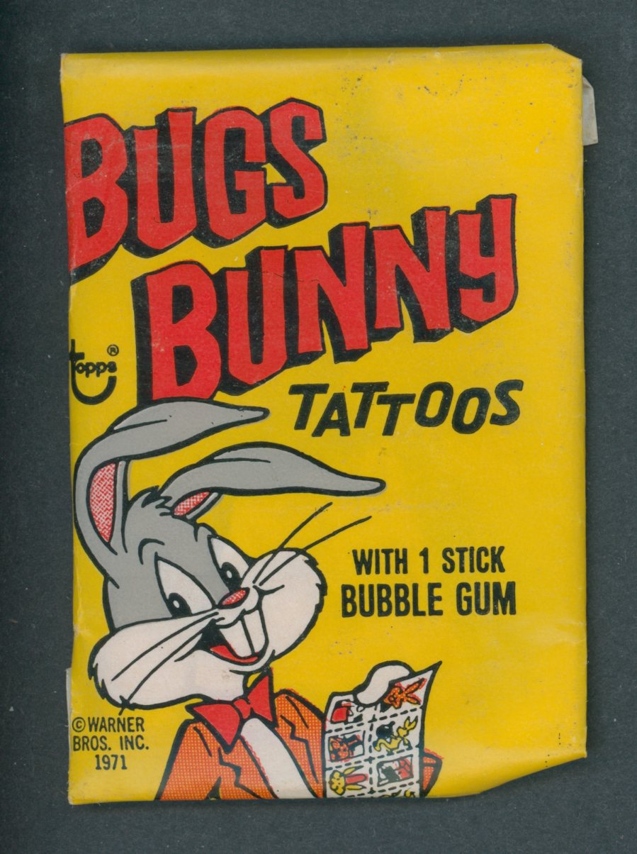 1971 Topps Bugs Bunny Tattoos Unopened Wax Pack
