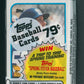 1989 Topps Baseball Unopened Cello Pack