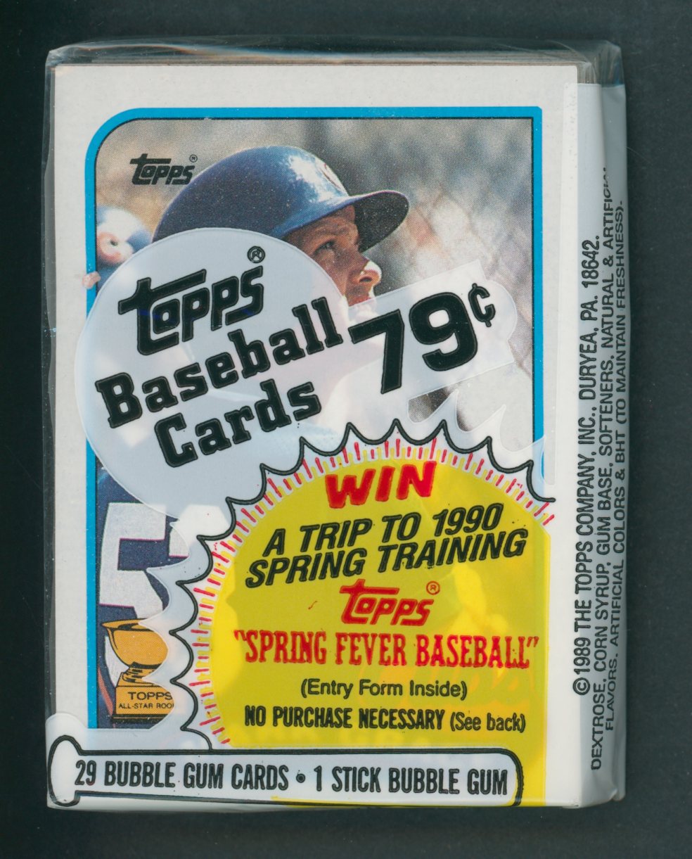 1989 Topps Baseball Unopened Cello Pack