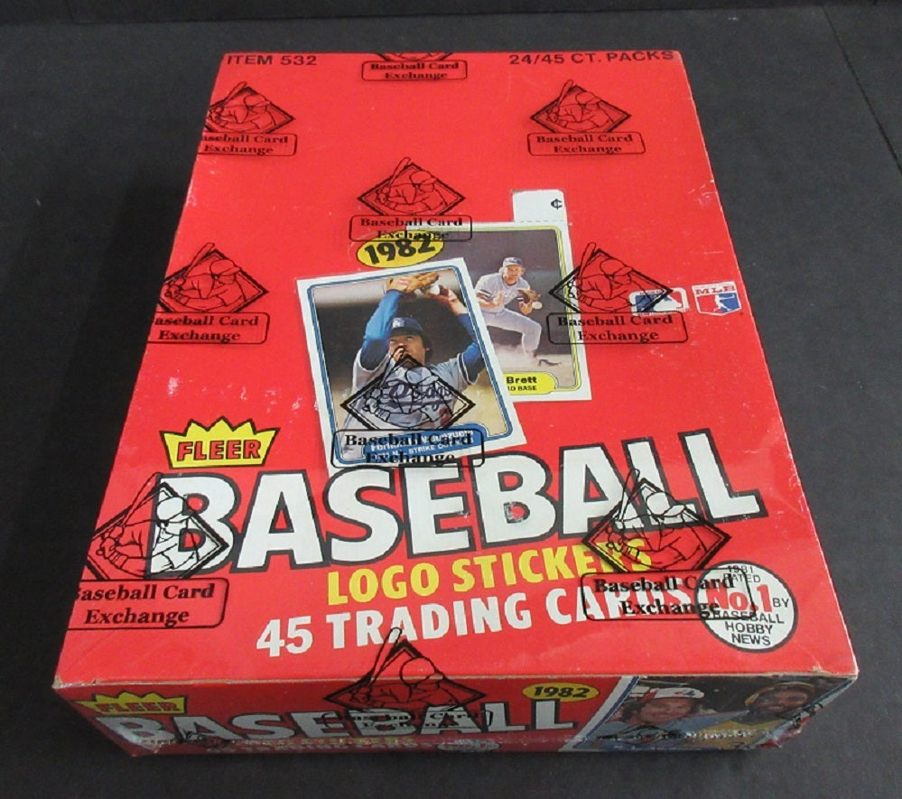 1982 Fleer Baseball Unopened Wax Pack Rack Pack Box (BBCE)