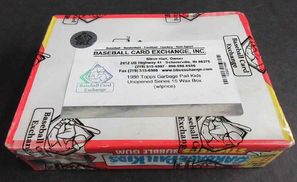 1988 Topps Garbage Pail Kids Series 15 Unopened Wax Box (w/ price) (Non) (BBCE)