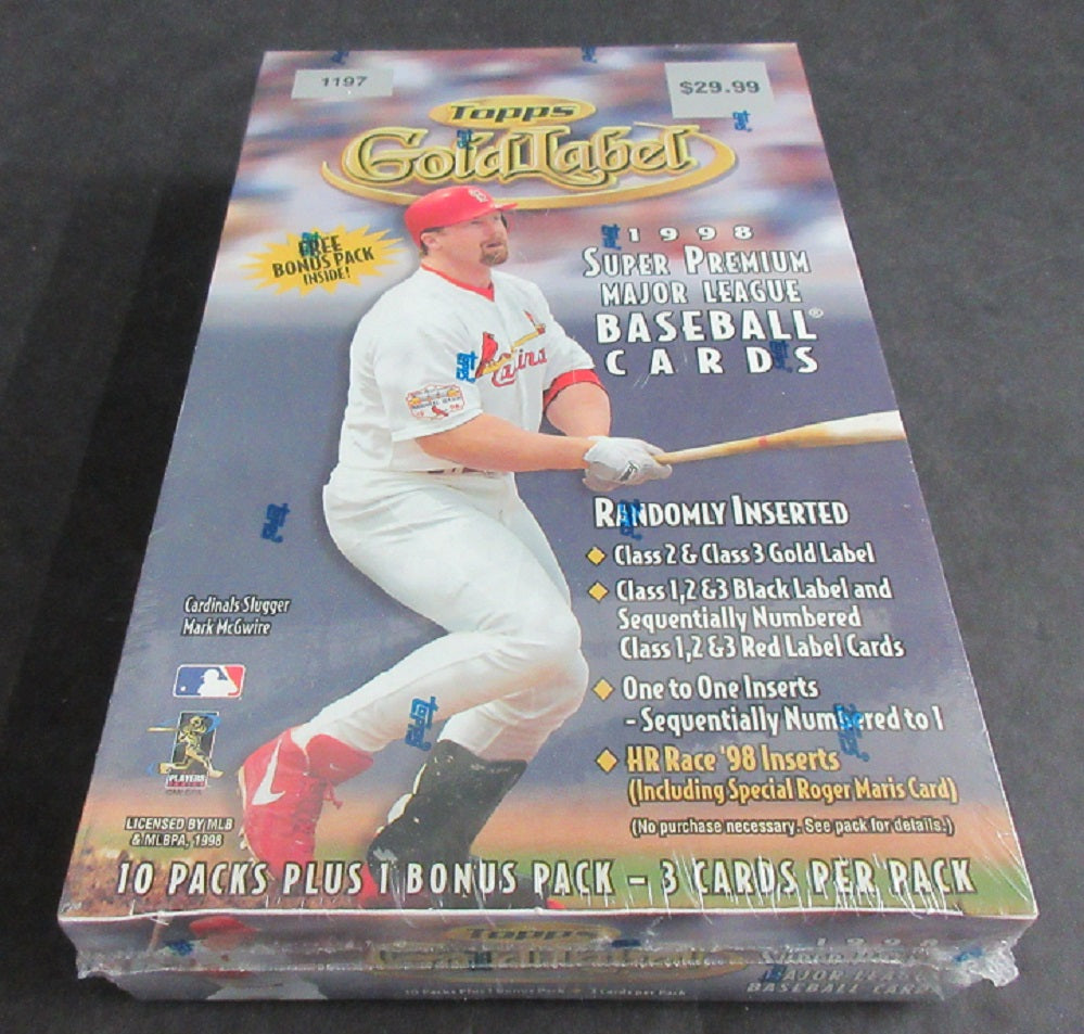 1998 Topps Gold Label Baseball Blaster Box (11/3)