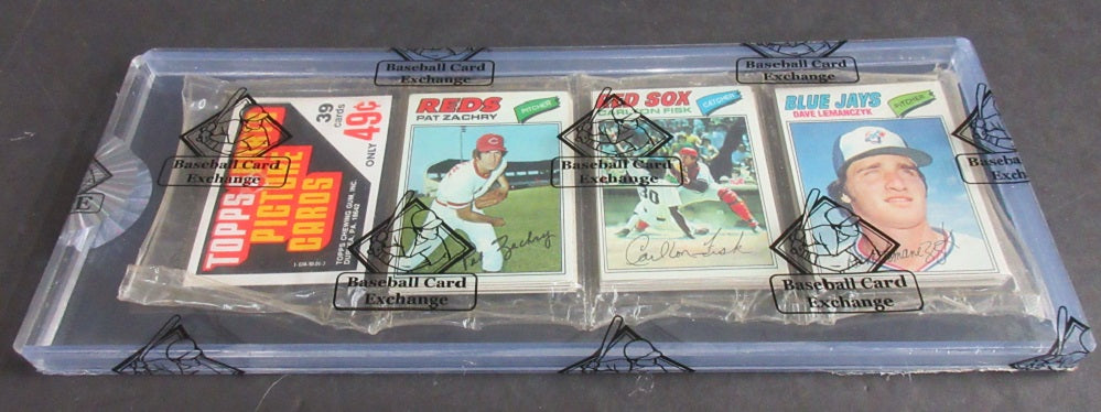 1977 Topps Baseball Unopened Rack Pack (Fisk Top) (BBCE)