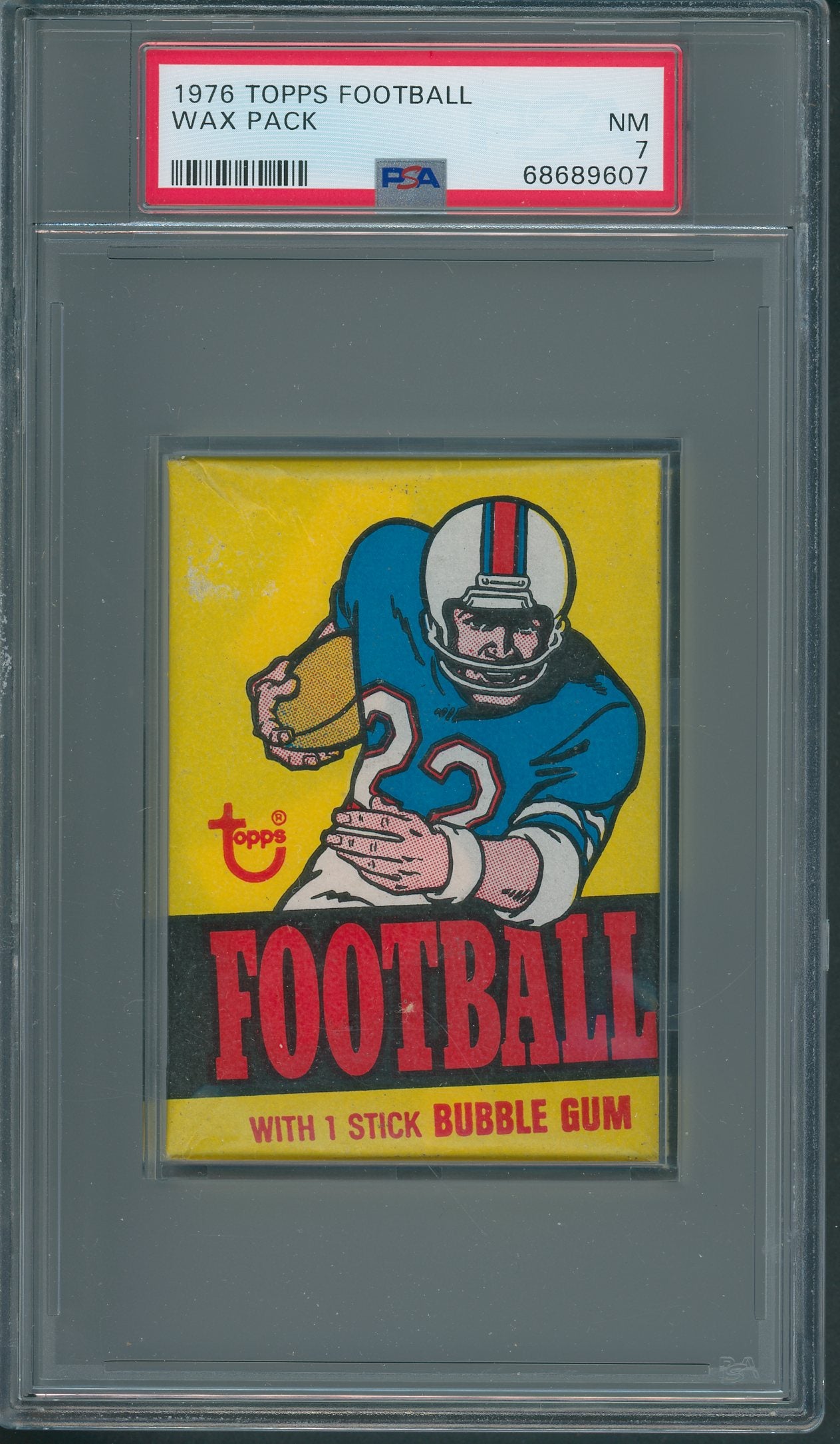 1976 Topps Football Unopened Wax Pack PSA 7