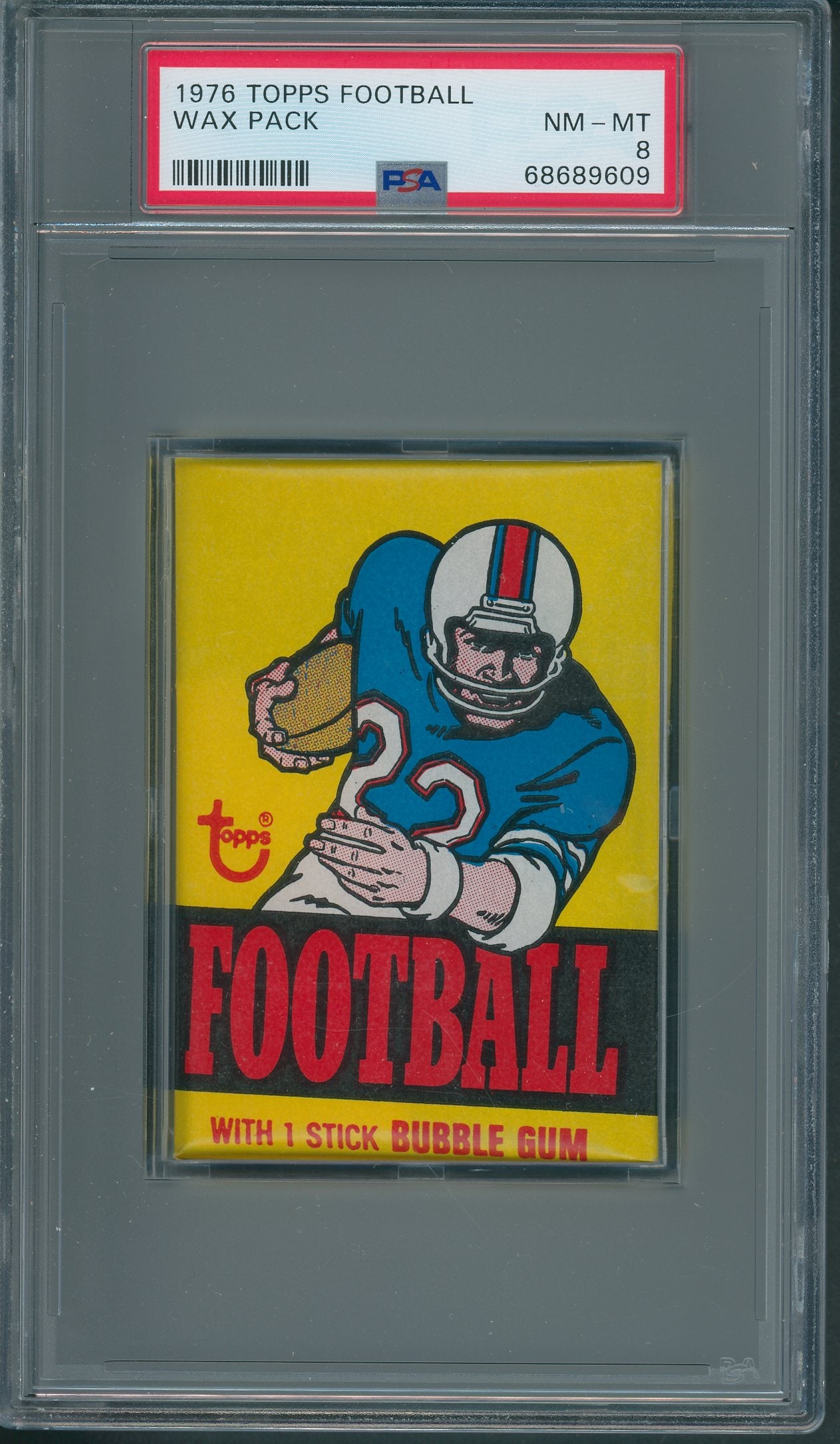 1976 Topps Football Unopened Wax Pack PSA 8