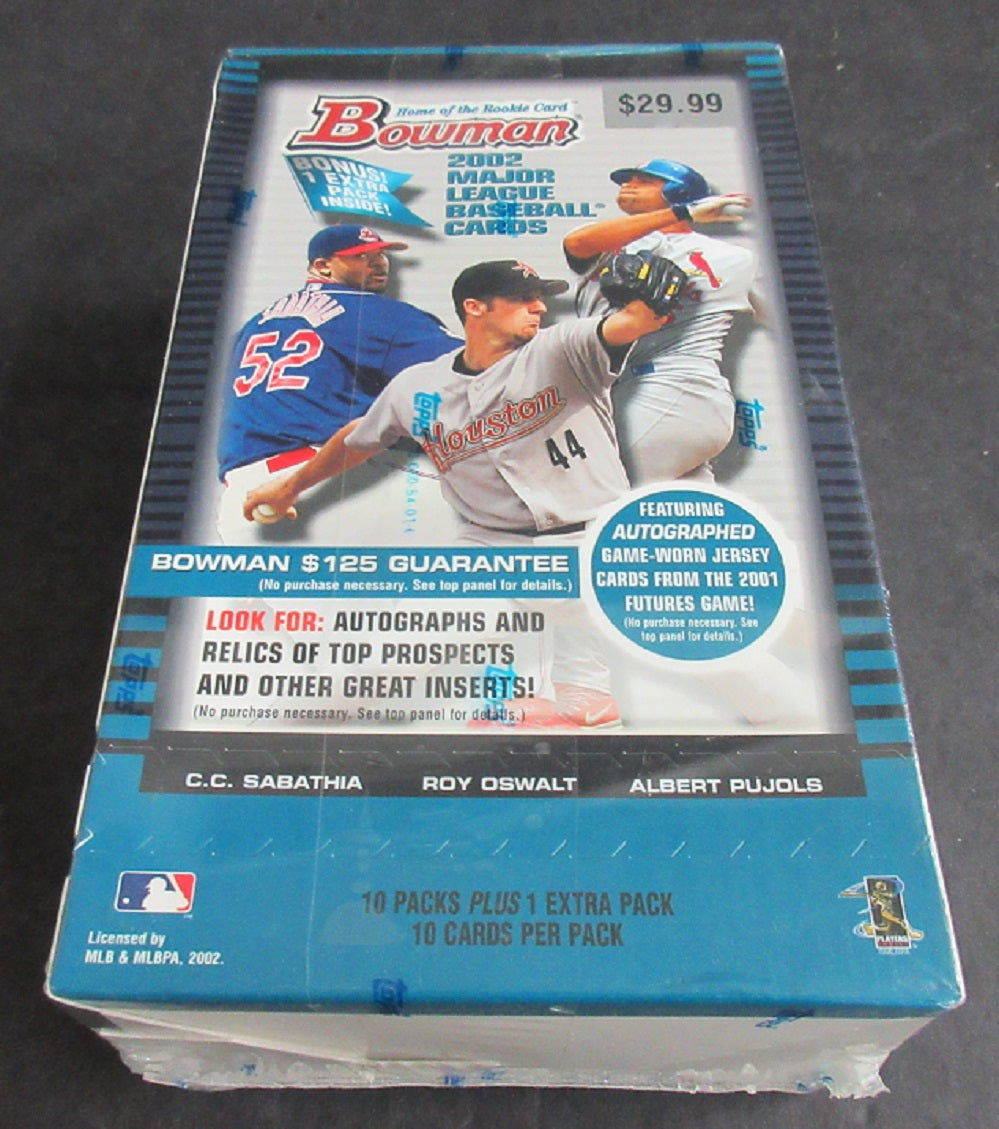 2002 Bowman Baseball Blaster Box (11/10)