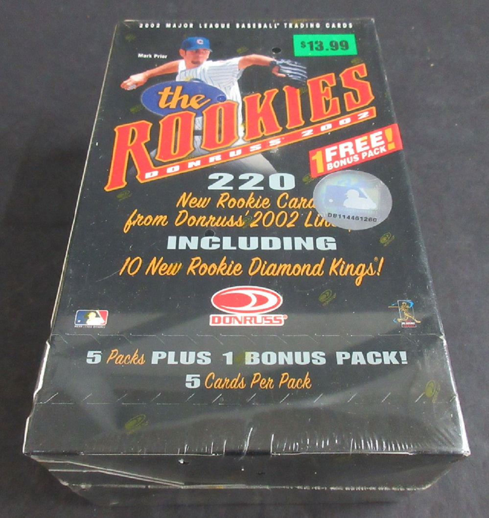 2002 Donruss The Rookies Baseball Blaster Box (6/5)