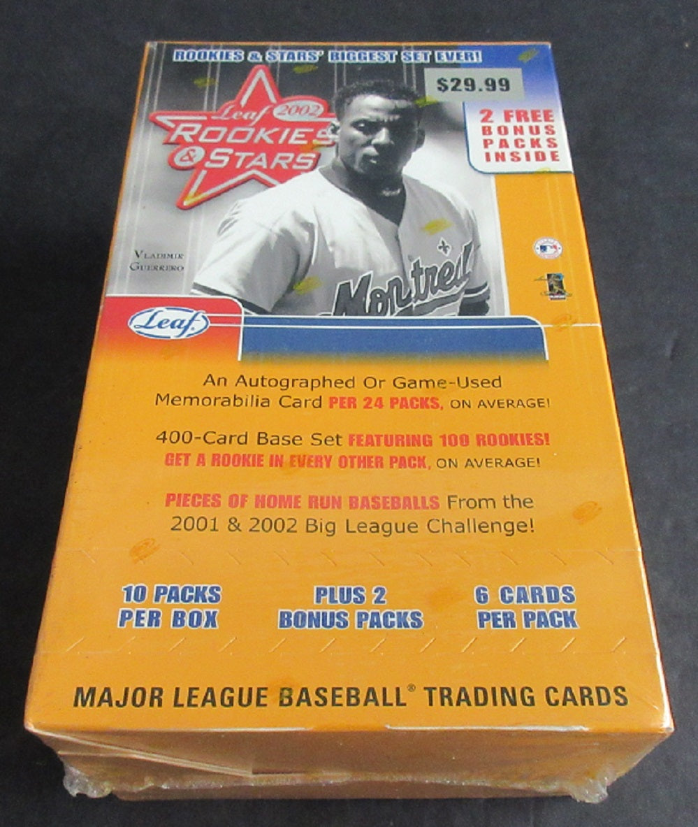 2002 Leaf Rookies And Stars Baseball Blaster Box (12/6)