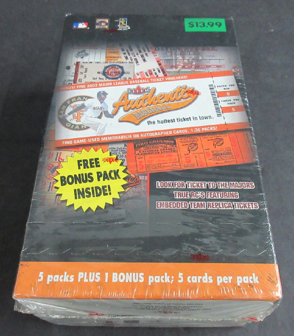 2002 Fleer Authentix Baseball Blaster Box (6/5)