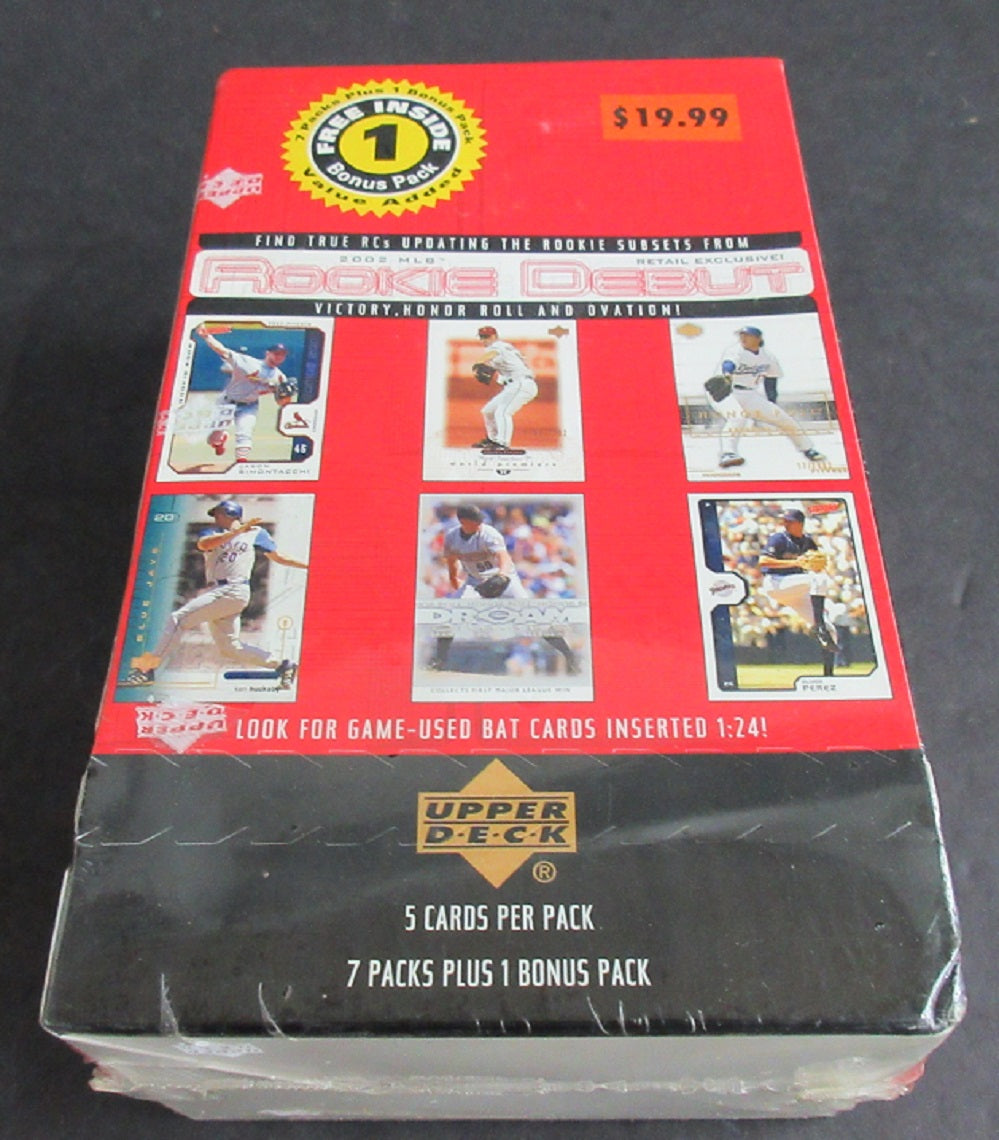 2002 Upper Deck Rookie Debut Baseball Blaster Box (8/5)