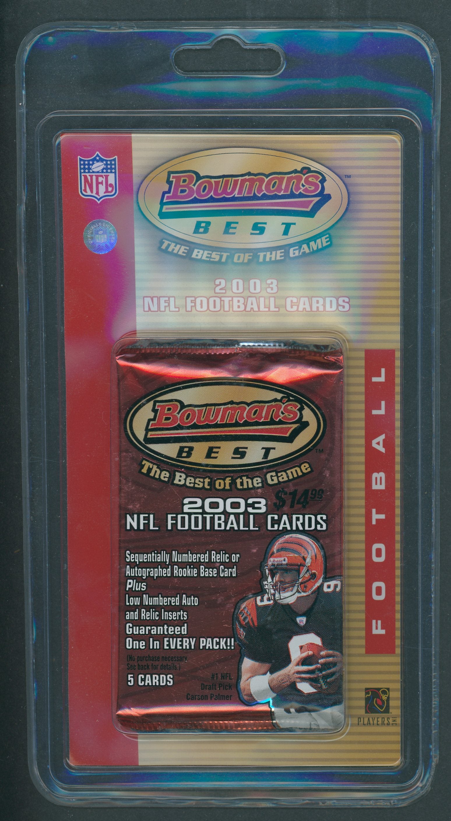 2003 Bowman's Best Football Blister Pack