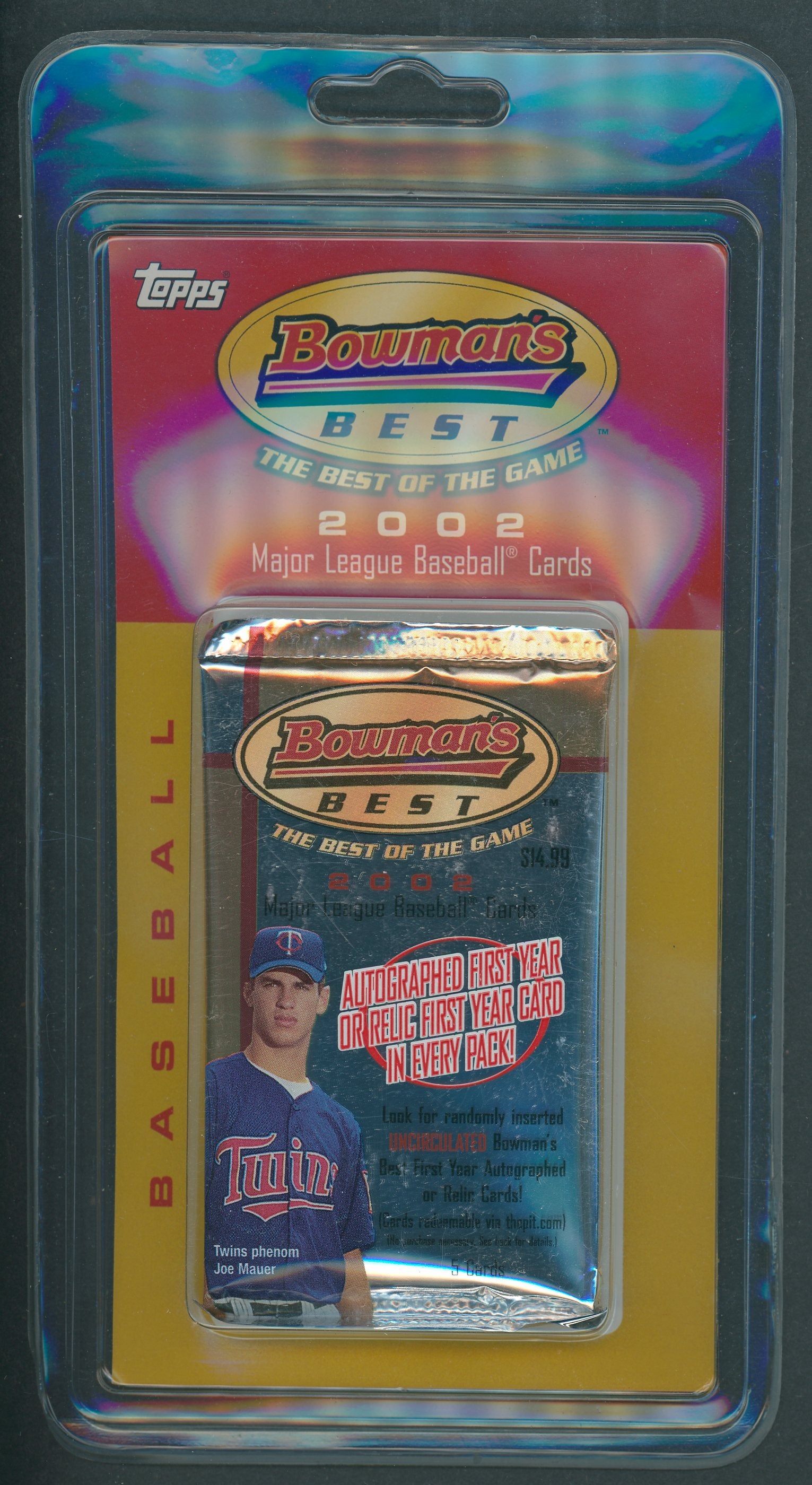 2002 Bowman's Best Baseball Blister Pack