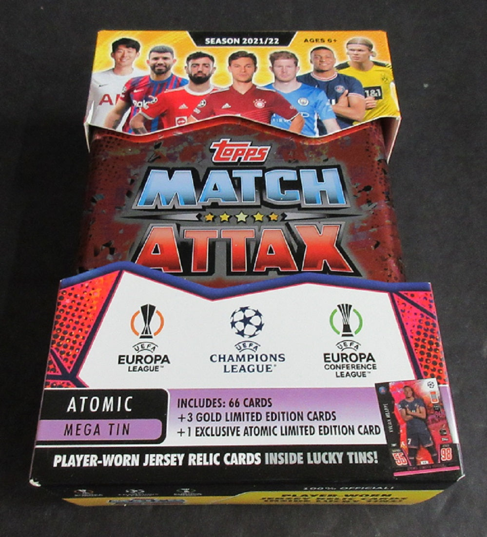 2021/22 Topps Match Attax Soccer Mega Tin Box (Atomic)