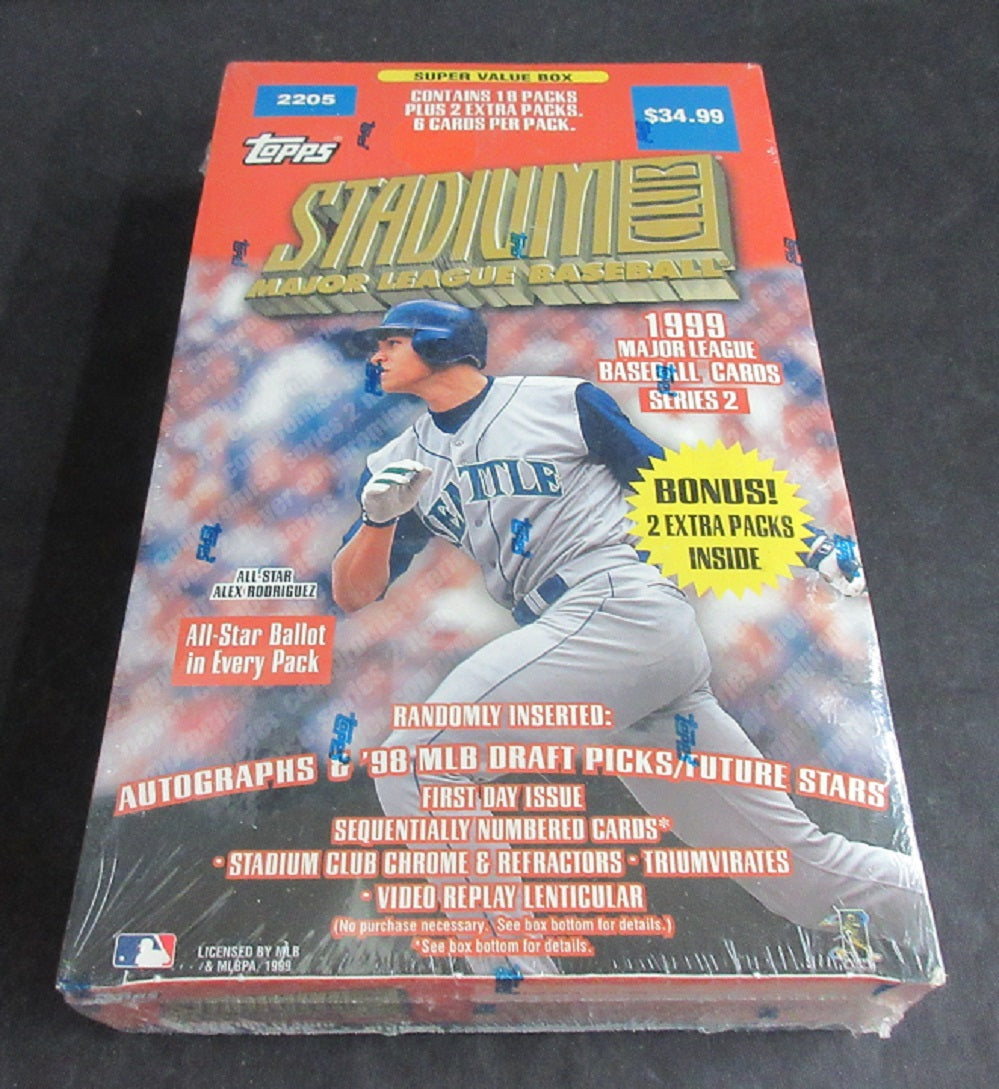 1999 Topps Stadium Club Baseball Series 2 Box (Blaster) (20/6)