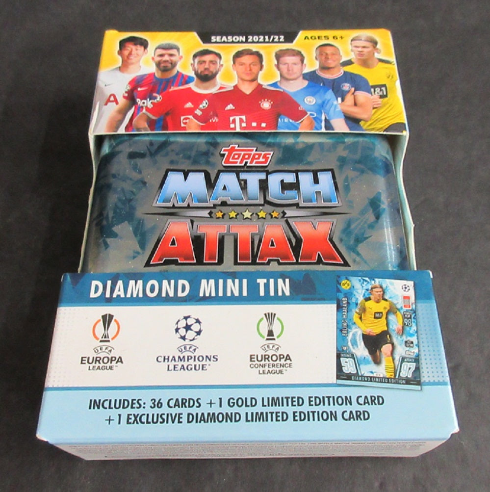 2021/22 Topps Match Attax Soccer Mini Tin Box (Diamond)