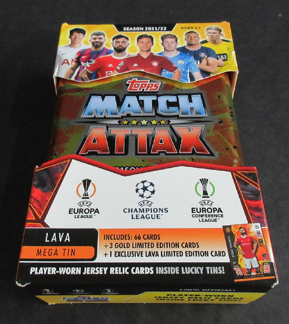 2021/22 Topps Match Attax Soccer Mega Tin Box (Lava)