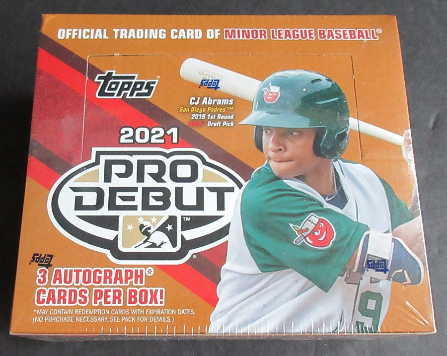 2021 Topps Pro Debut Baseball Jumbo Box (Hobby) (6/24)