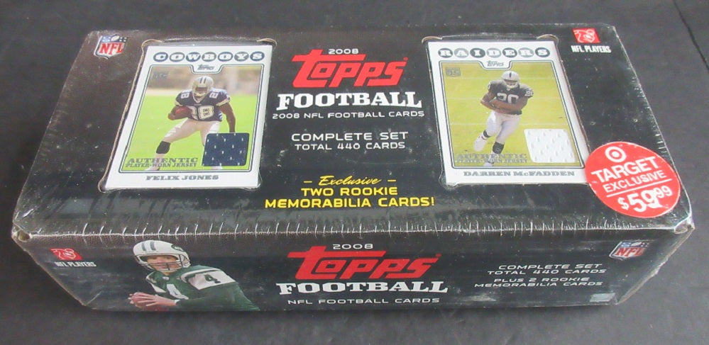 2008 Topps Football Factory Set (Target) (2 Rookie Memorabilia)